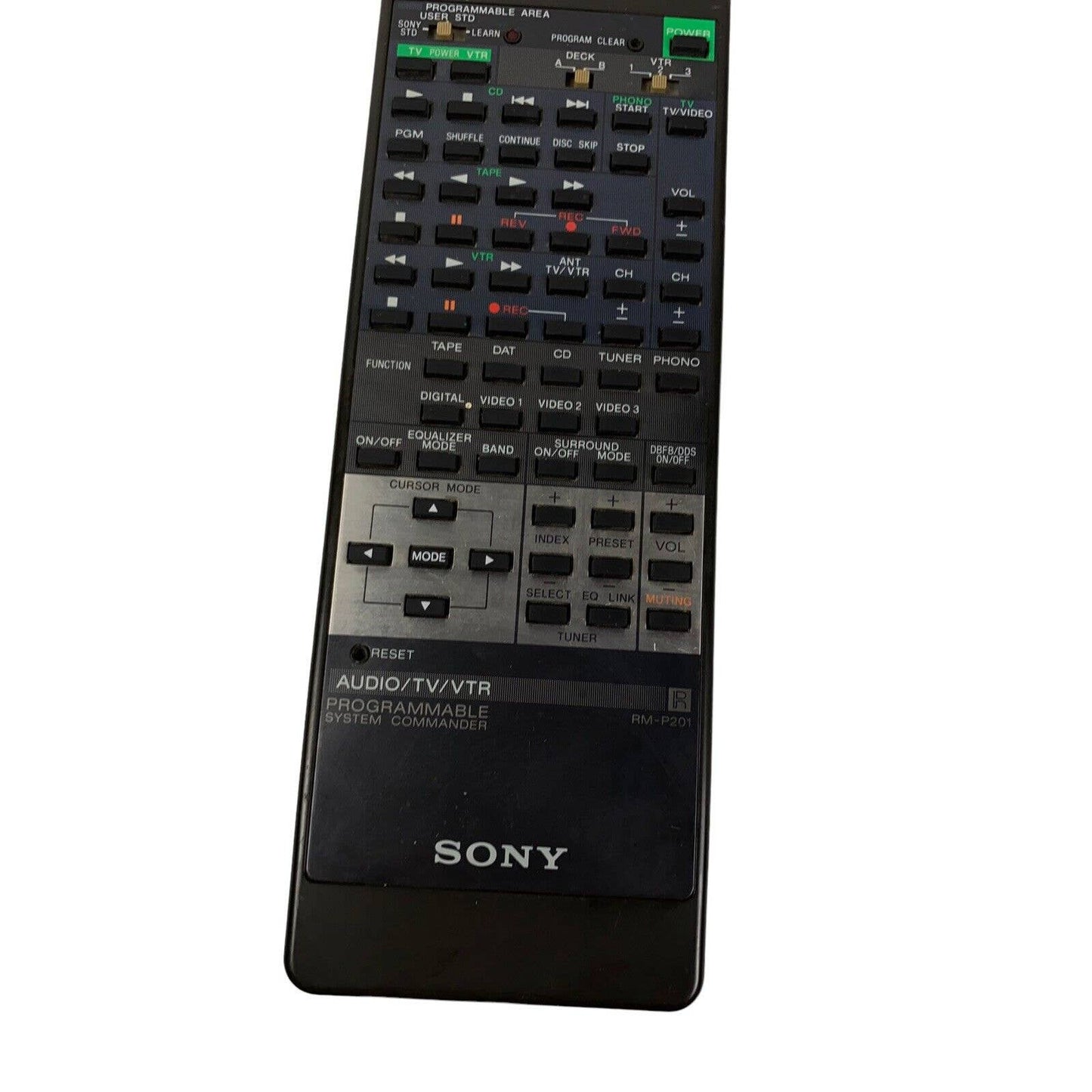 Sony RM-P201 OEM Original Audio TV VTR Replacement Remote Control Black Tested