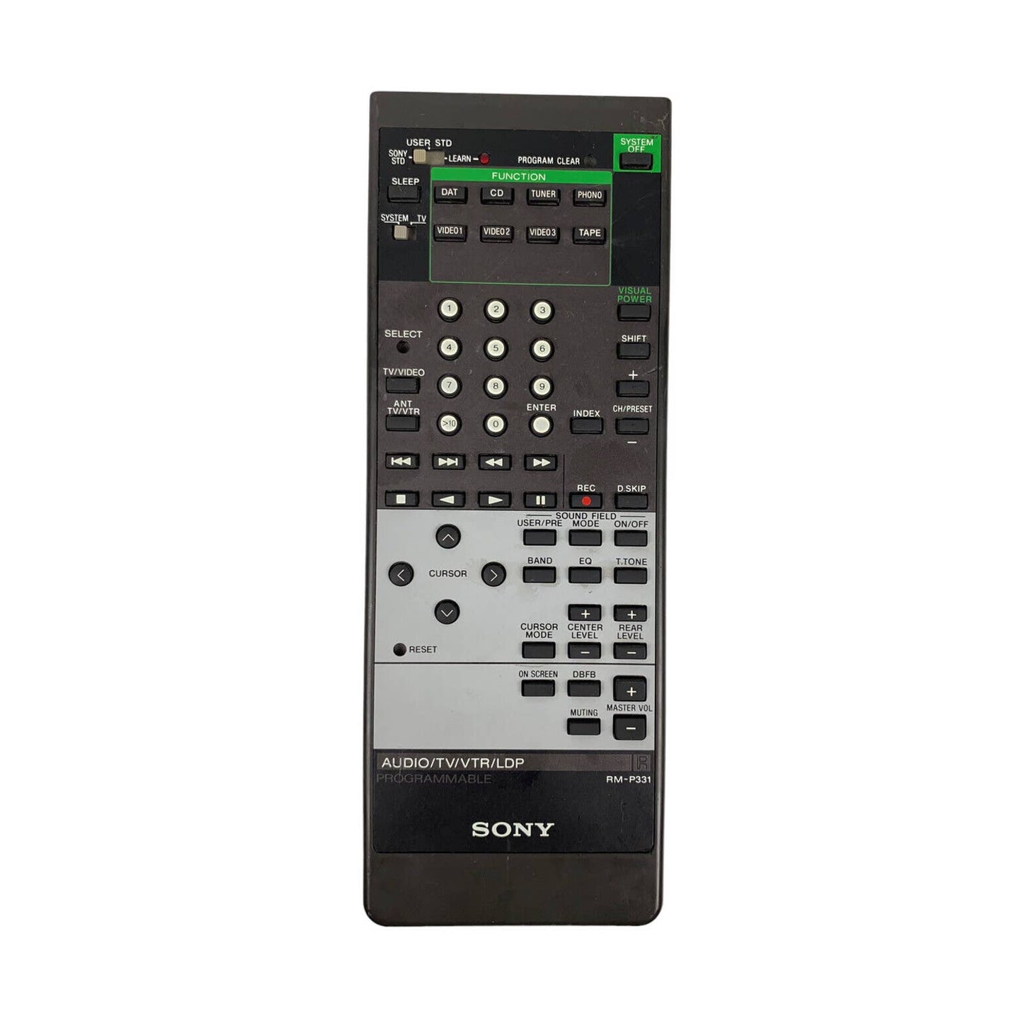 Sony RM-P331 OEM Original Audio TV VTR LDP Replacement Remote Control Tested