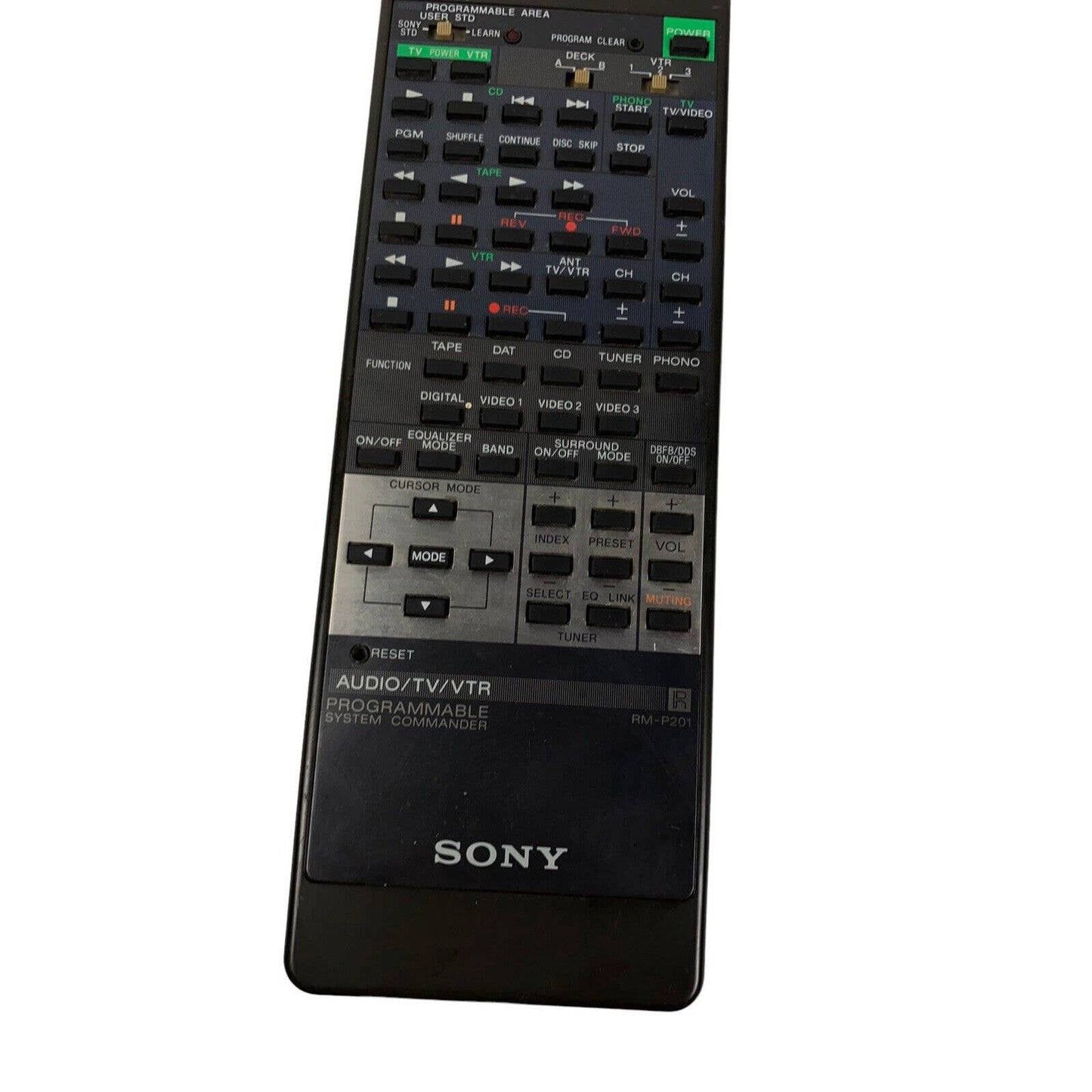 Sony RM-P201 OEM Original Audio TV VTR Replacement Remote Control Black Tested