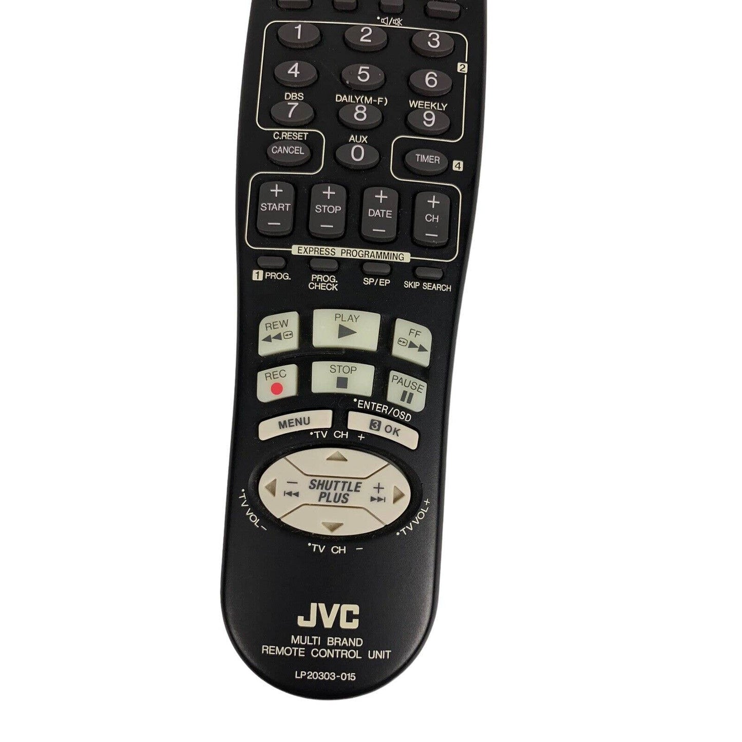 JVC LP20303-015 OEM Original Multi-Brand Replacement Remote Control Tested Black