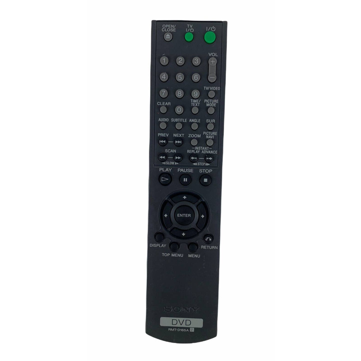 Sony RMT-D165A OEM Original DVD Replacement Remote Control Tested Black