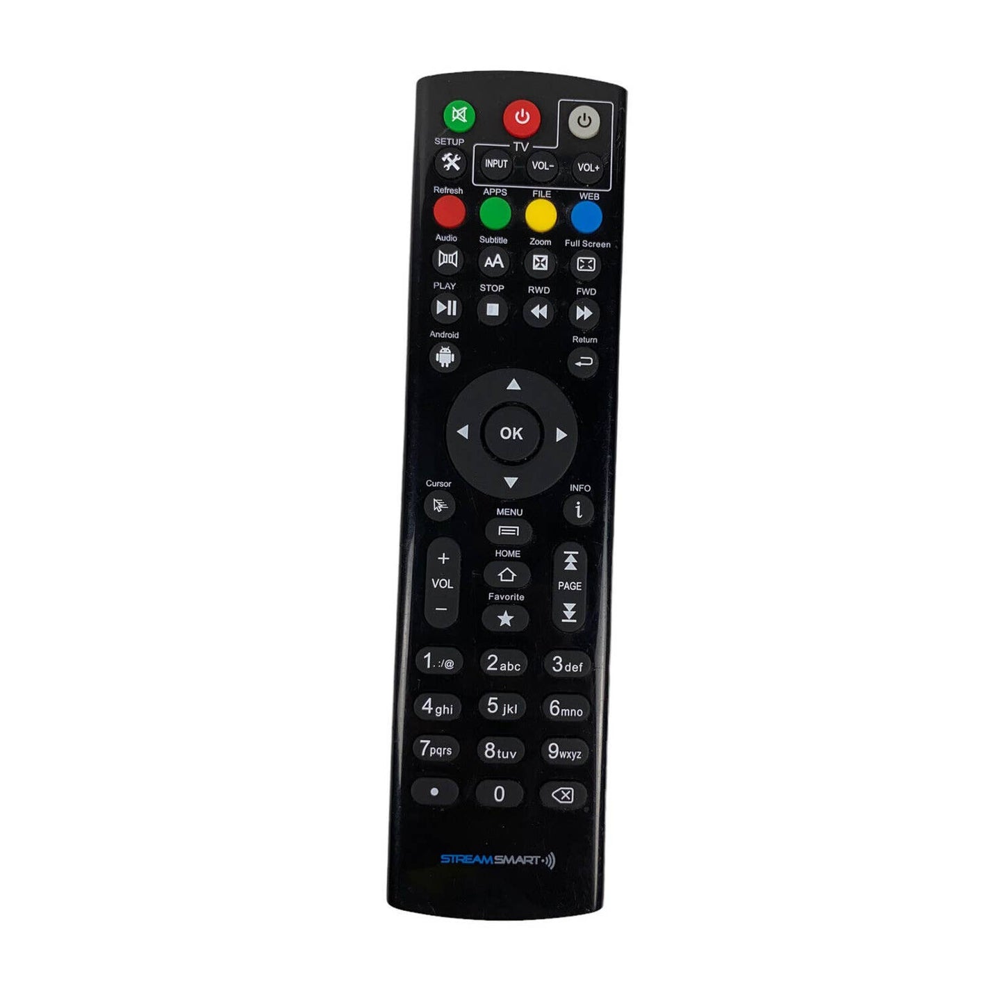 StreamSmart OEM Original Android Box Streaming Remote Control Black Tested