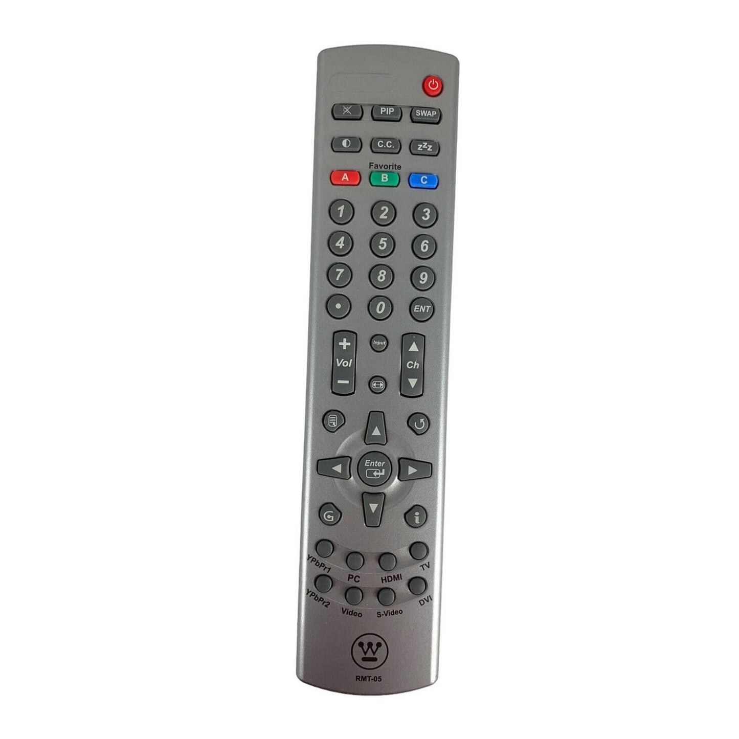 Westinghouse RMT-05 OEM Original TV Television Replacement Remote Control Silver