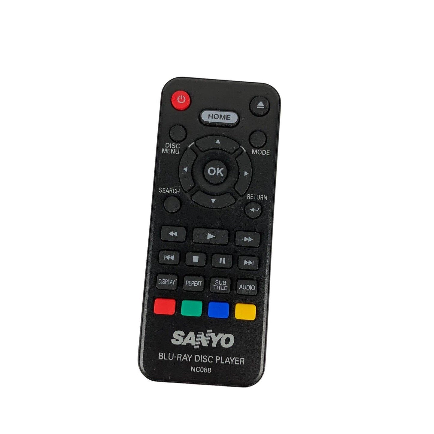 Sanyo NC088 OEM Original DVD Player Replacement Remote Control Tested Black