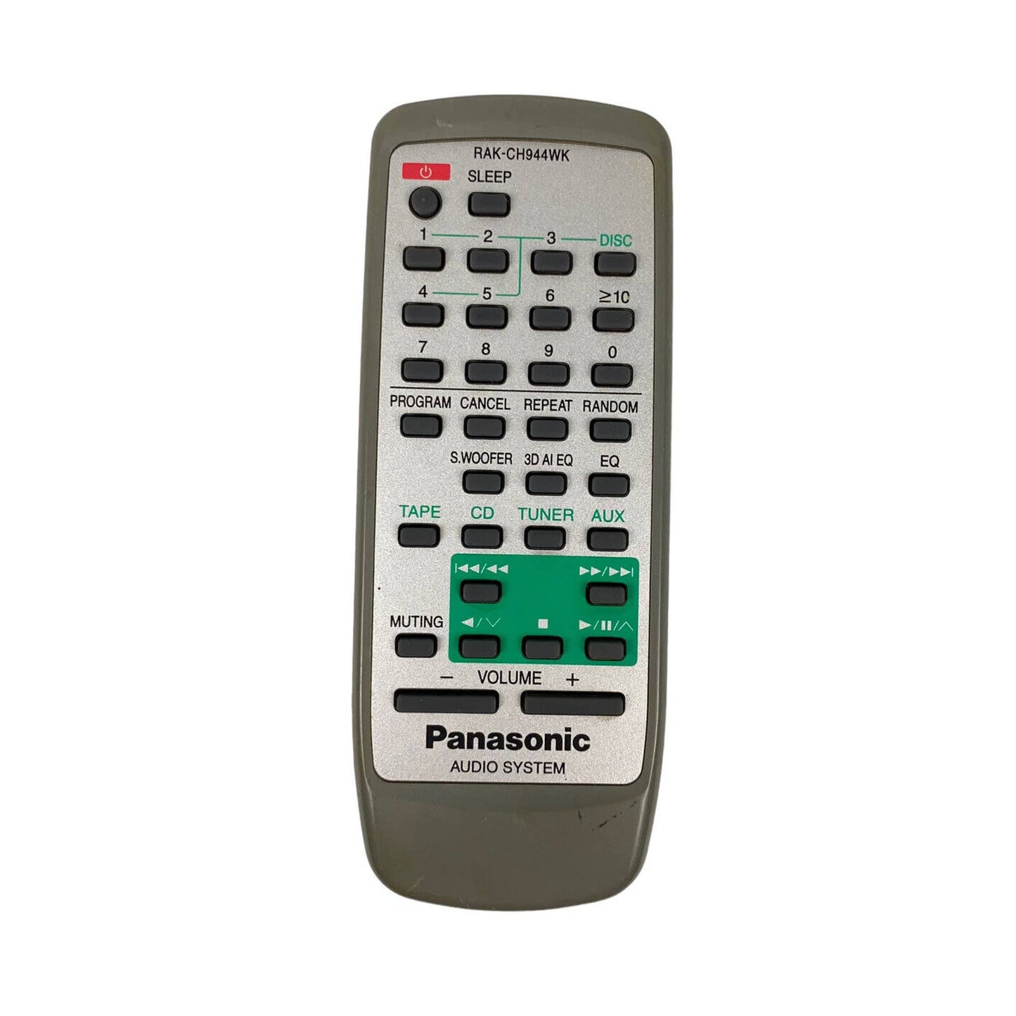 Panasonic RAK-CH944WK OEM Original Audio System Replacement Remote Control