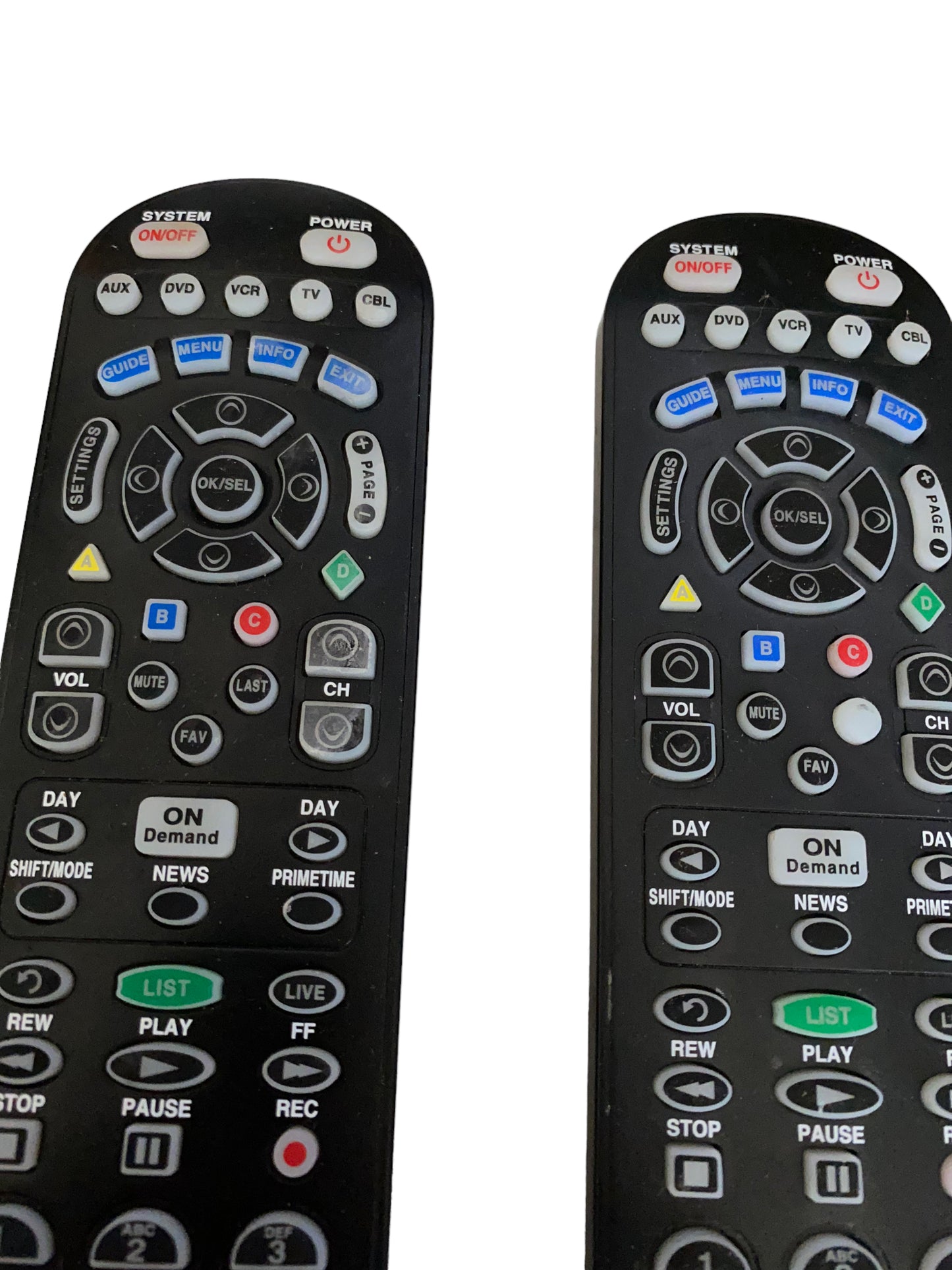 Lot Of 2 Spectrum UR5U-8780L-BHC Cable TV Television Replacement Remote Control