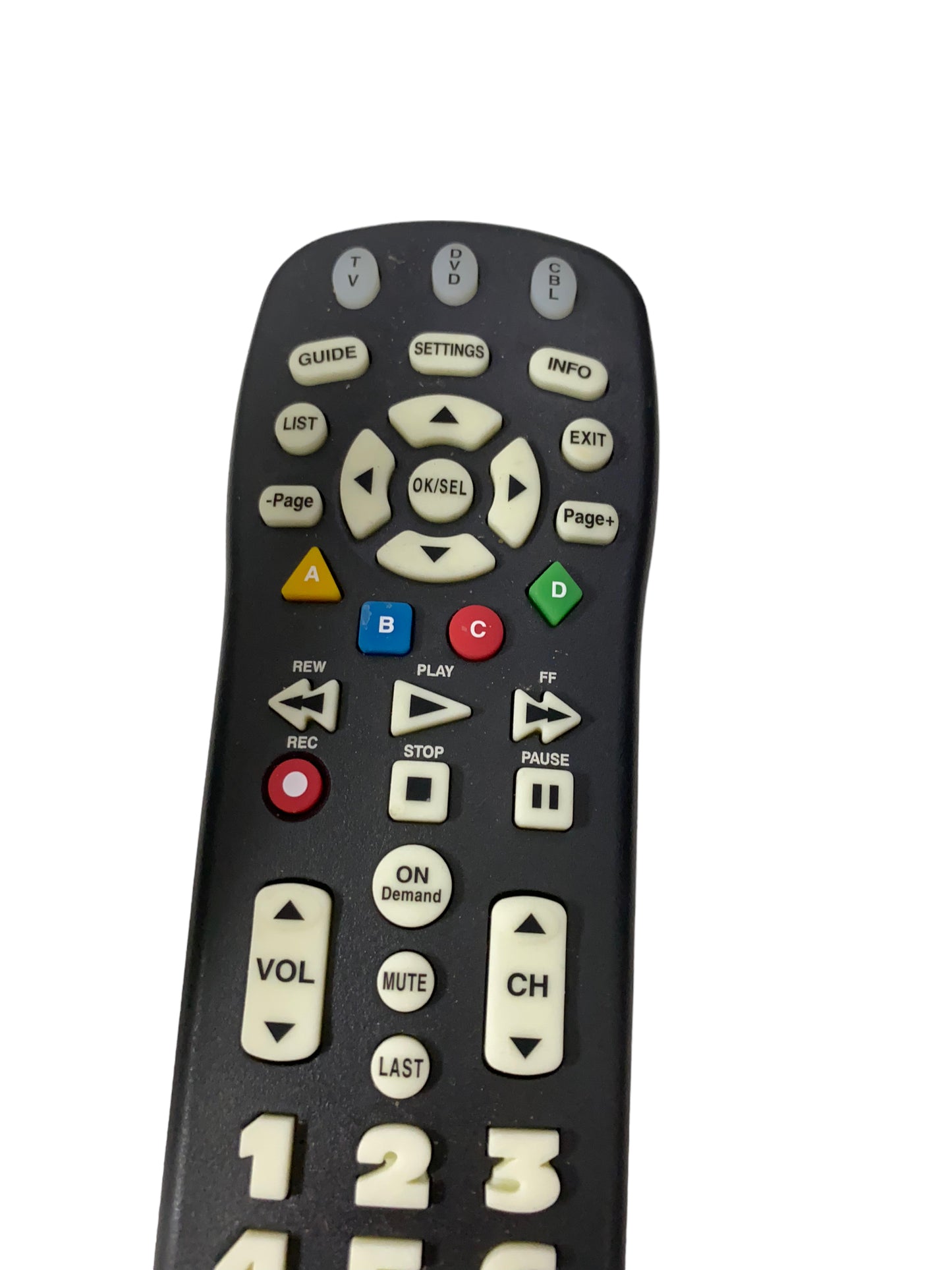 UR3-SR3S Big Button Time Warner/Spectrum Cable Replacement Remote Control