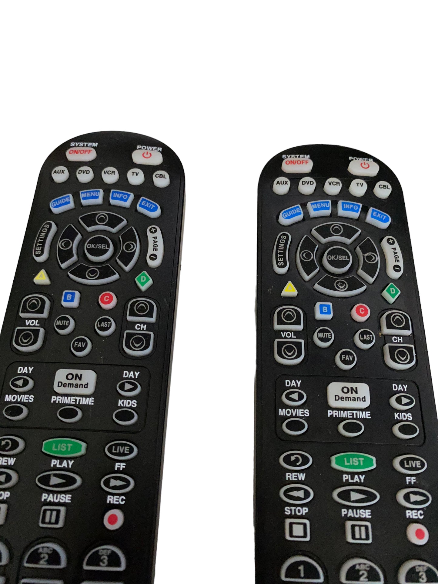 Lot Of 2 Spectrum UR5U-8780L-TWC Cable TV Television Replacement Remote Control