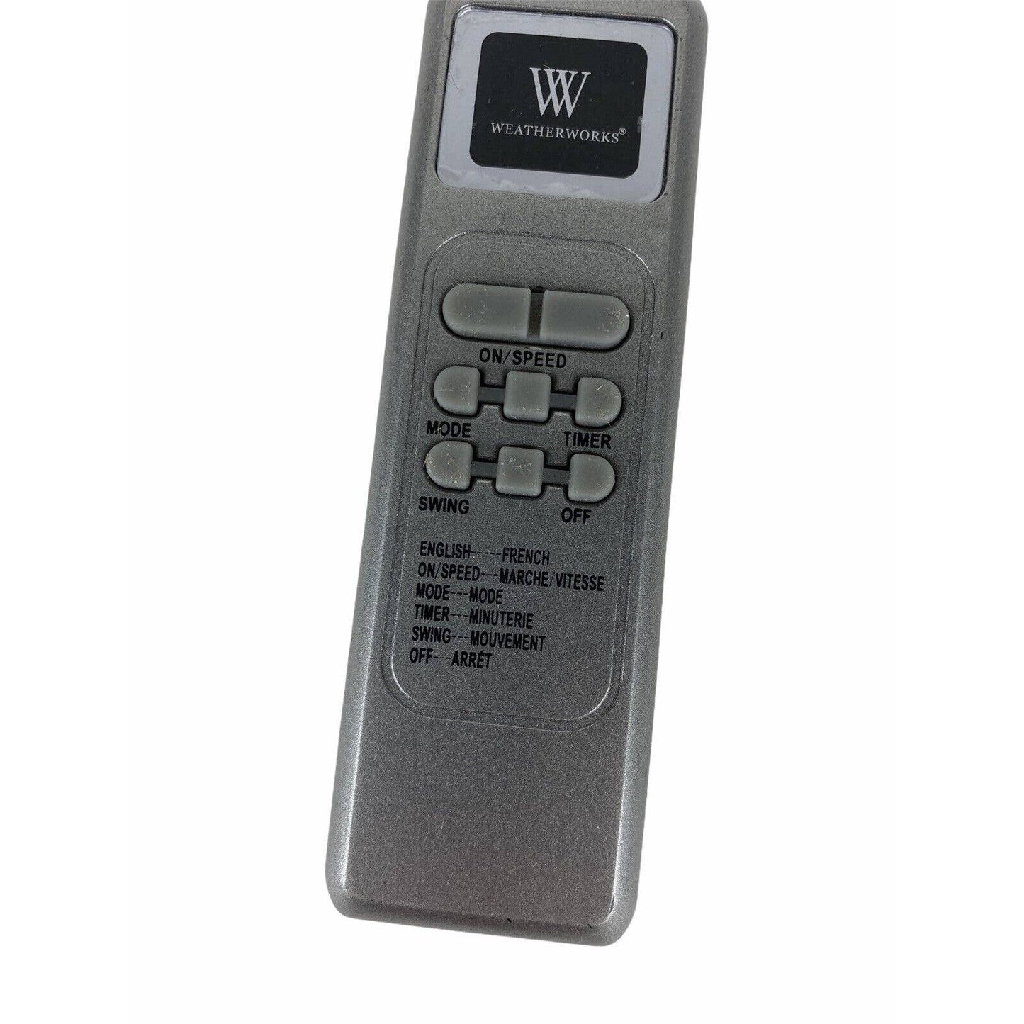 WeatherWorks Oscillating Pedestal Fan Replacement Remote Control