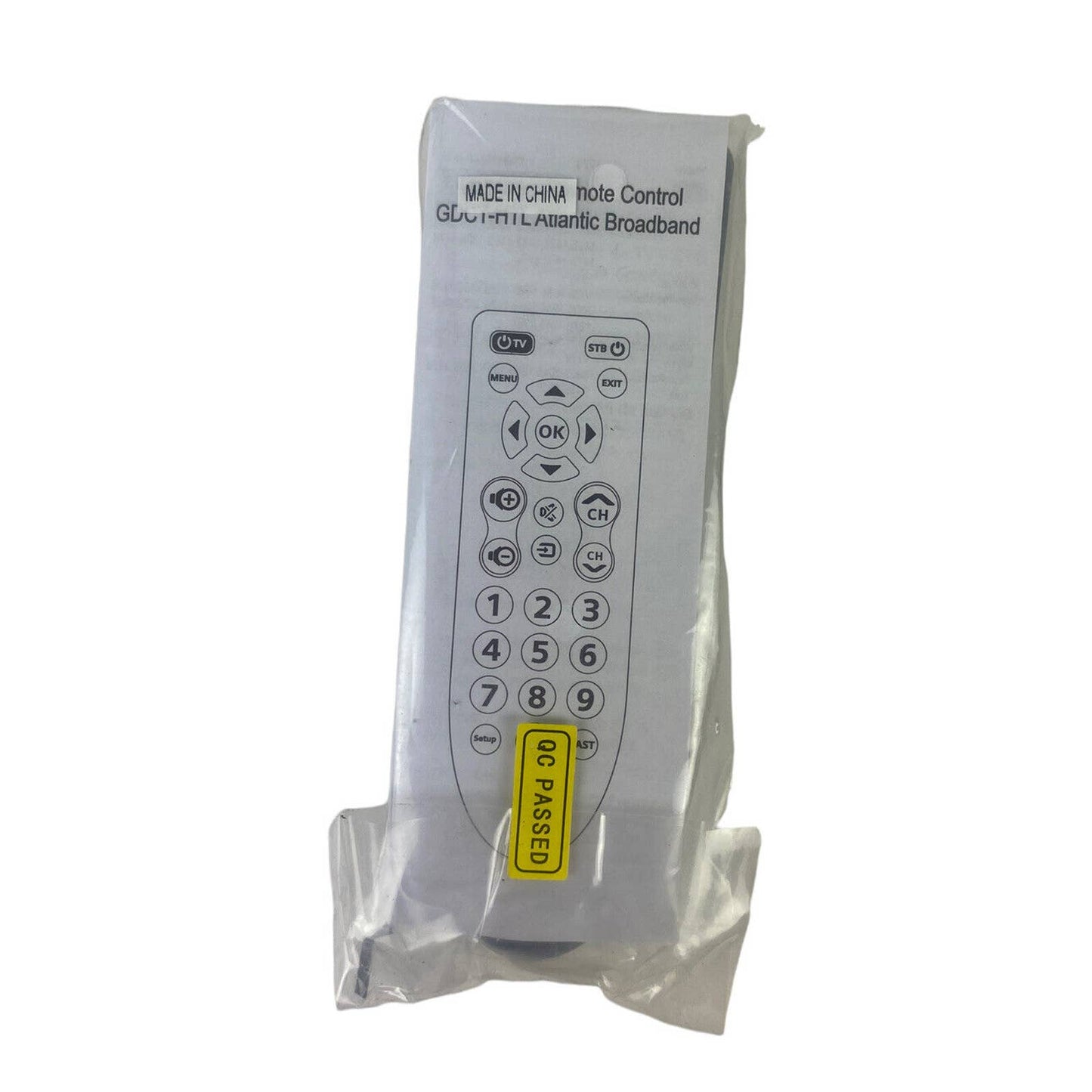 NEW Atlantic Broadband GDCT-HTL Cable TV Television Remote Control