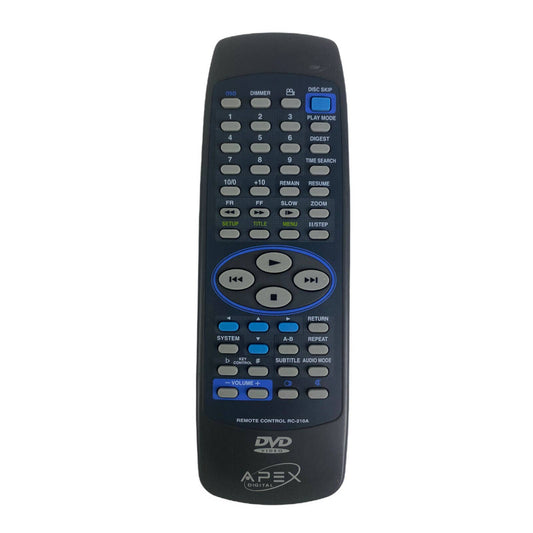 Apex Digital RC-210A DVD Player Replacement Remote Control