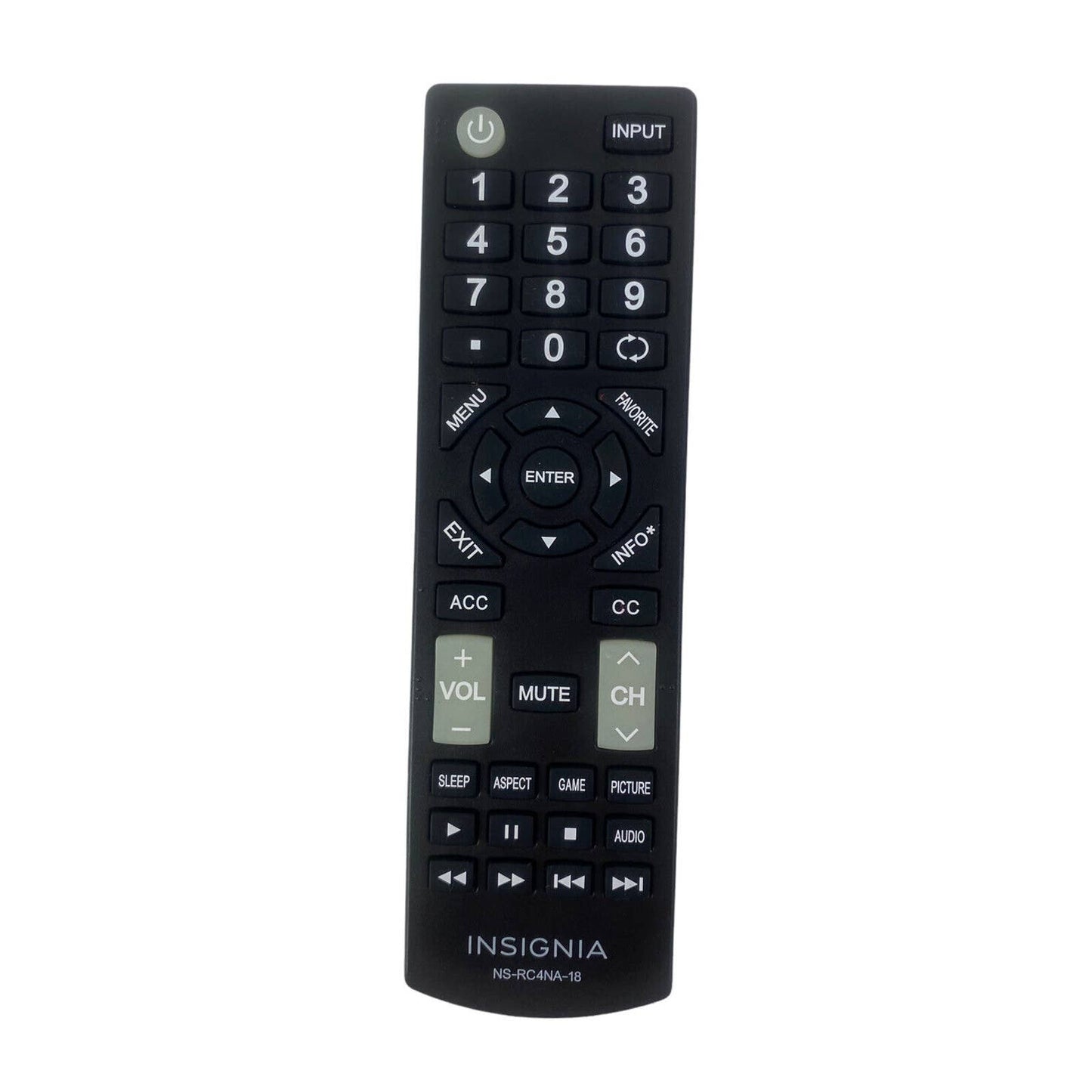 Insignia NS-RC4NA-18 TV Television Replacement Remote Control