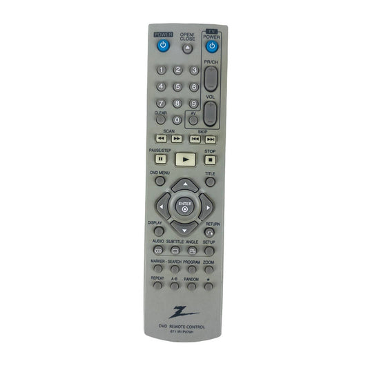 Zenith 6711R1P070H OEM Original DVD Replacement Remote Control Tested Gray