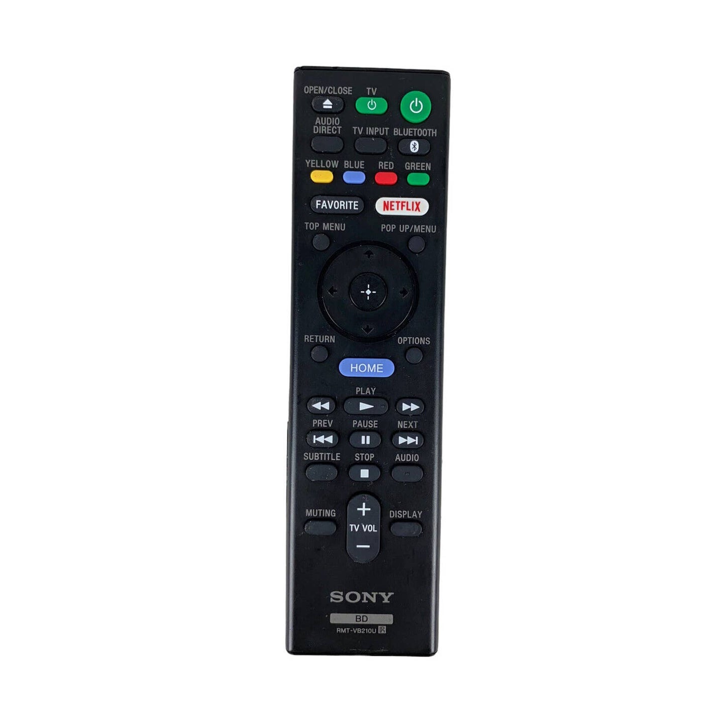 Sony RMT-VB210U OEM Original Blu-Ray Replacement Remote Control Tested Black