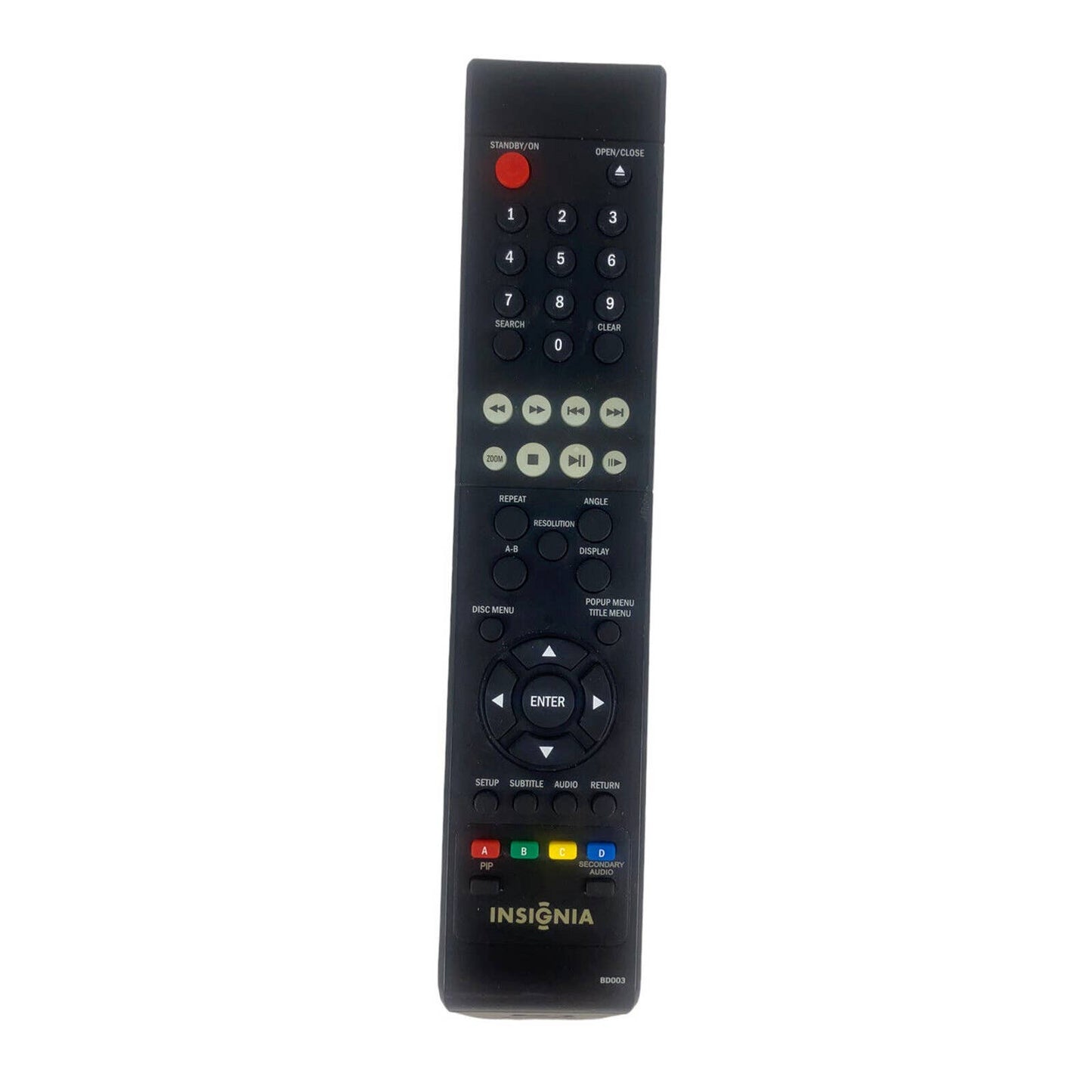 Insignia BD003 Replacement Blu-Ray DVD Remote Control