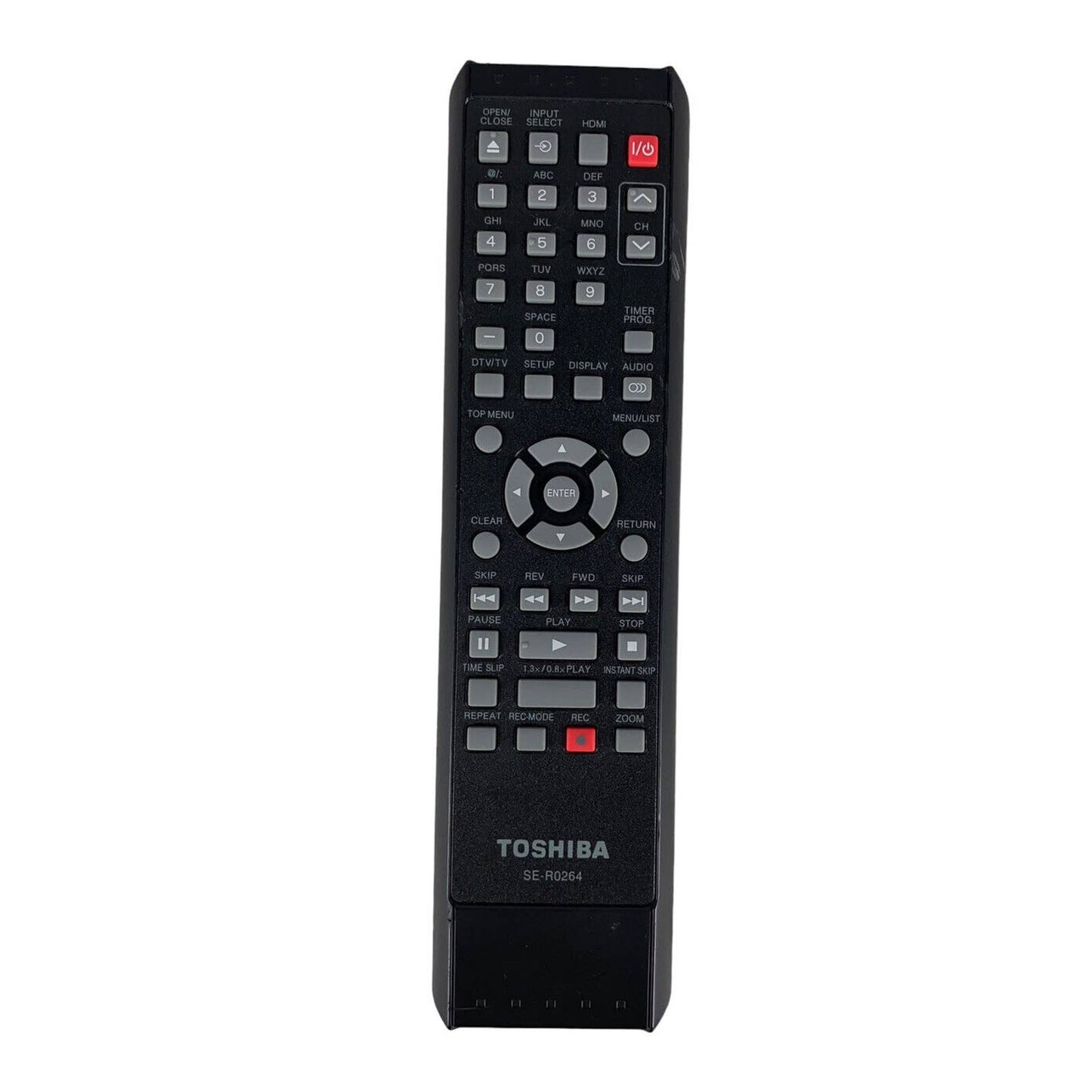 Toshiba SE-R0264 OEM Original DVD VCR Replacement Remote Control Black