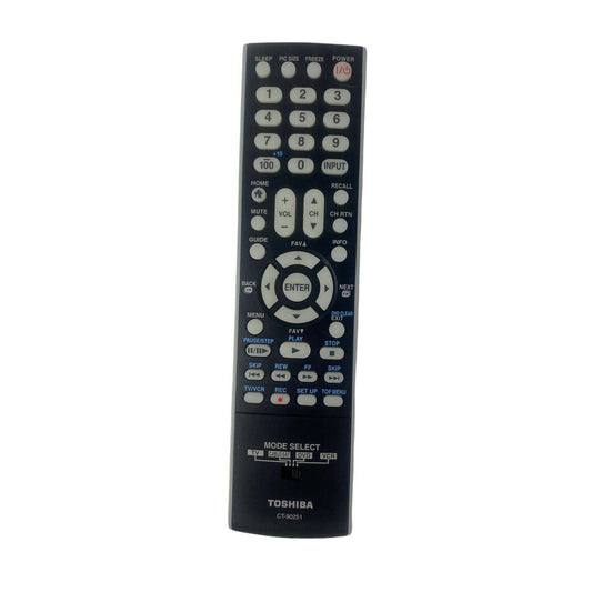 Toshiba CT-90251 TV DVD VCR Replacement Remote Control