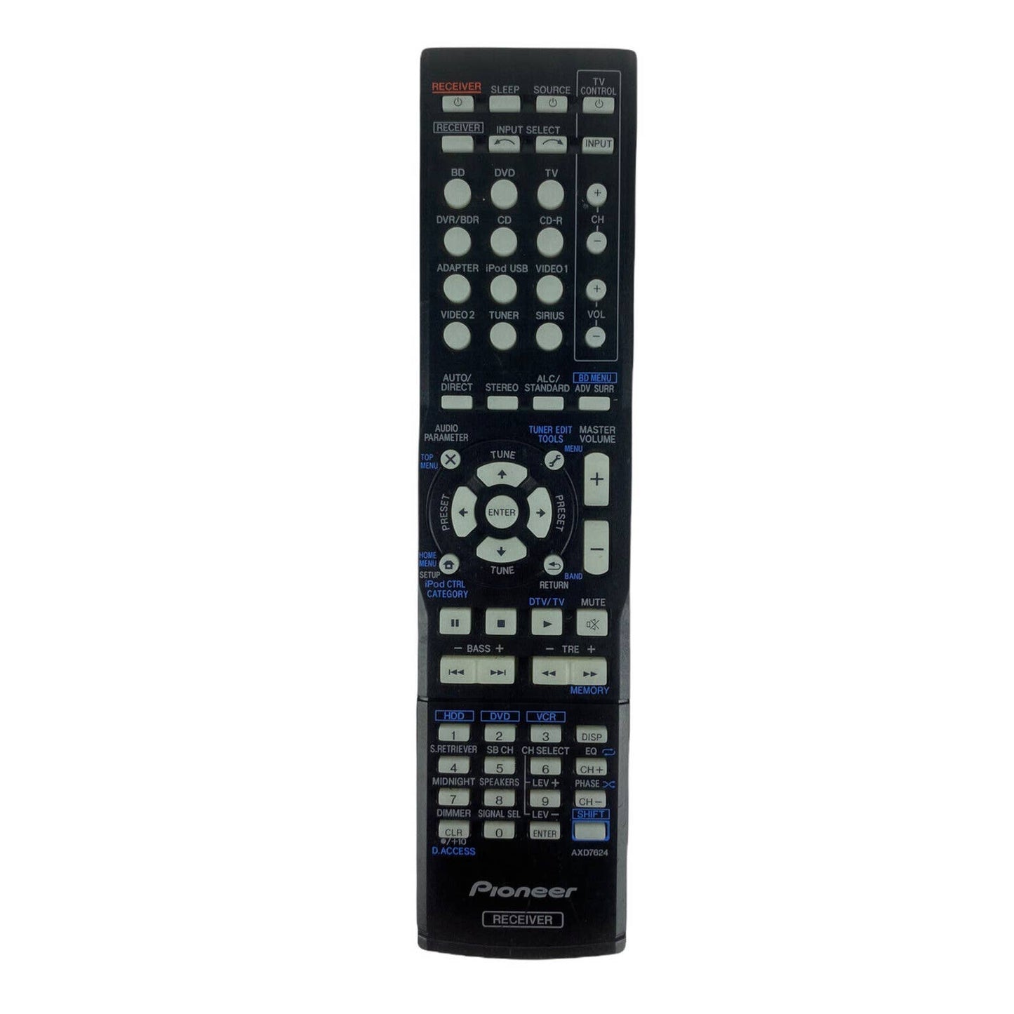 Pioneer AXD7624 Receiver Replacement Remote Control