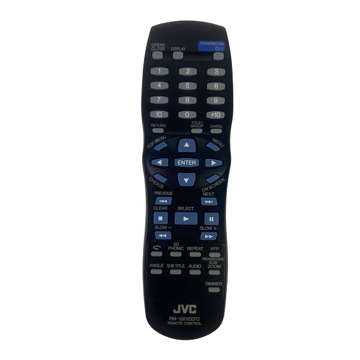 JVC RM-SXV037J OEM Original DVD Replacement Remote Control Tested Black