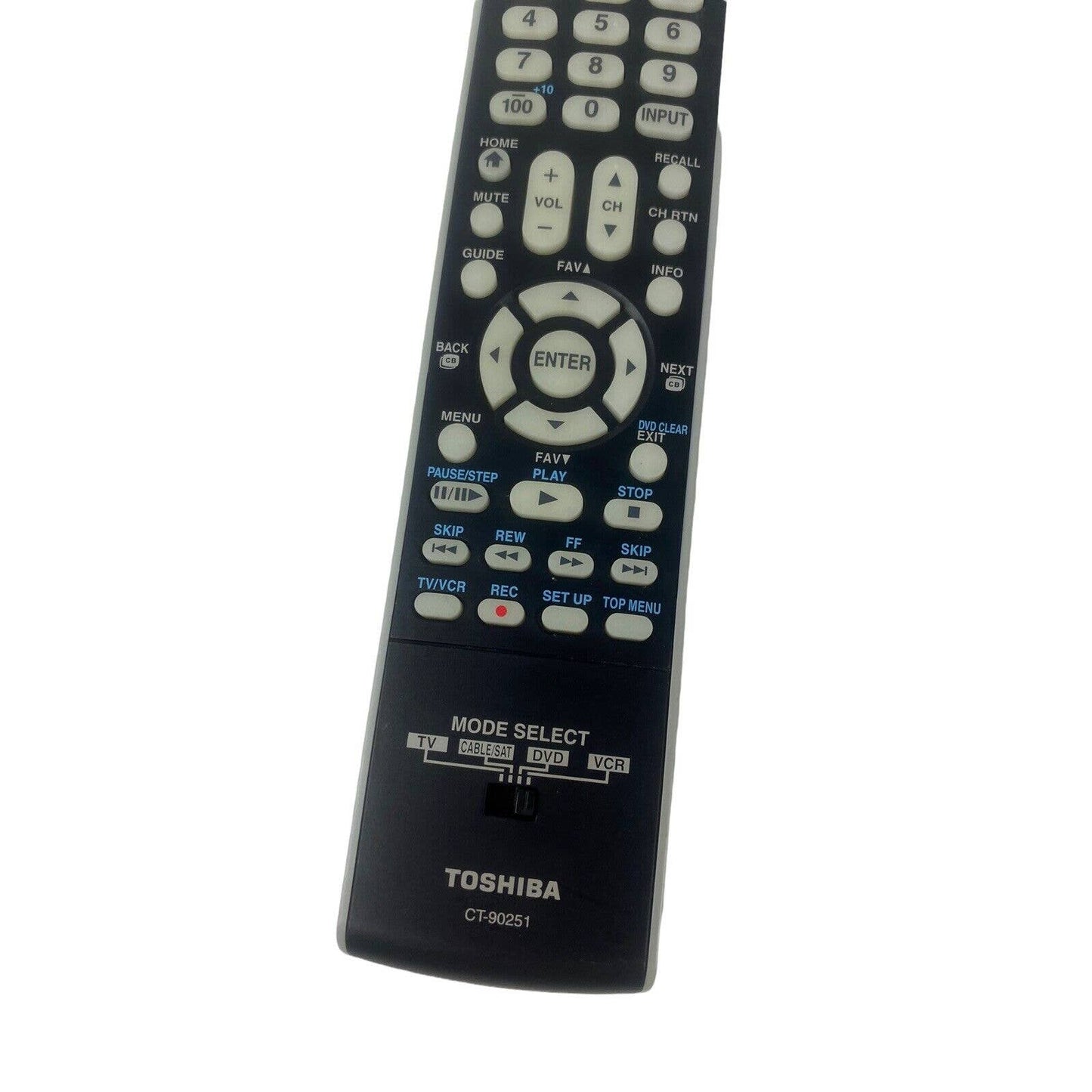 Toshiba CT-90251 TV DVD VCR Replacement Remote Control