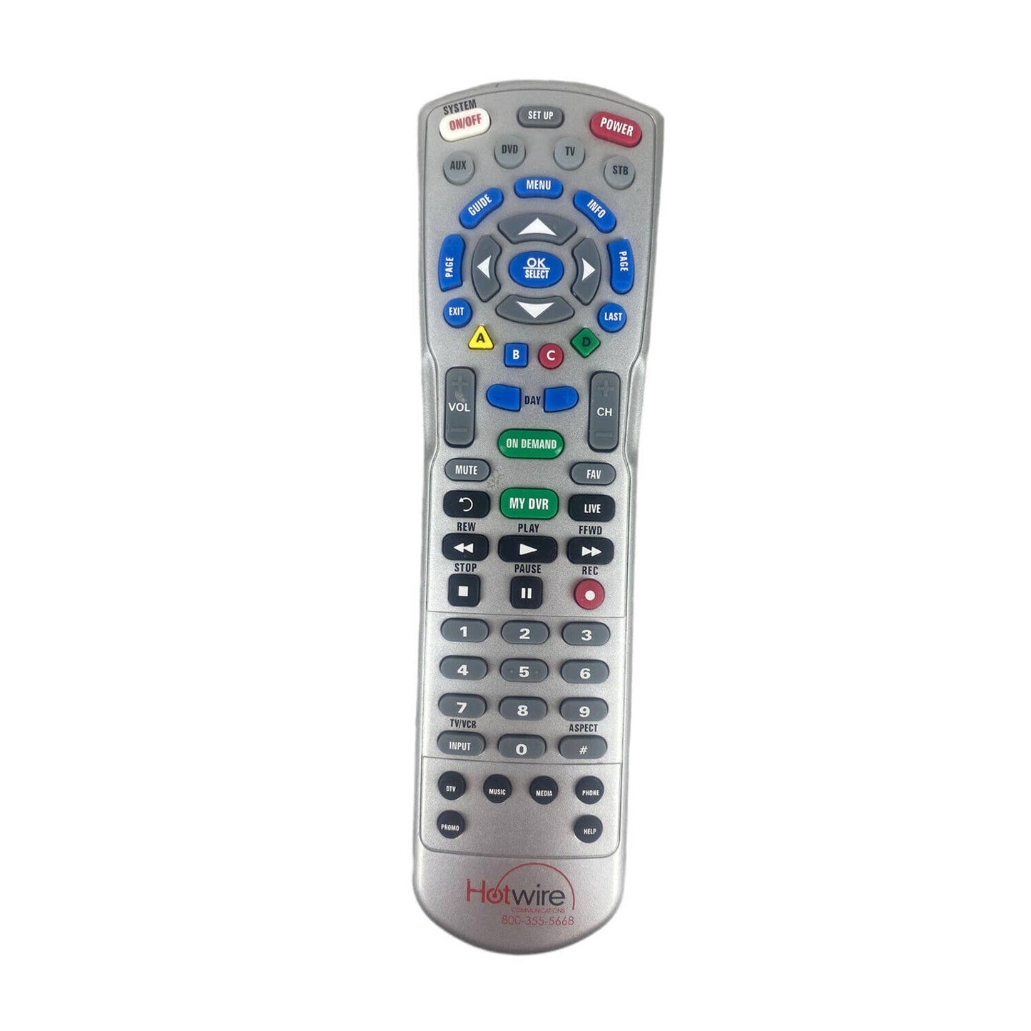 Hotwire 1060ABC1 Universal Cable TV Television Remote Control