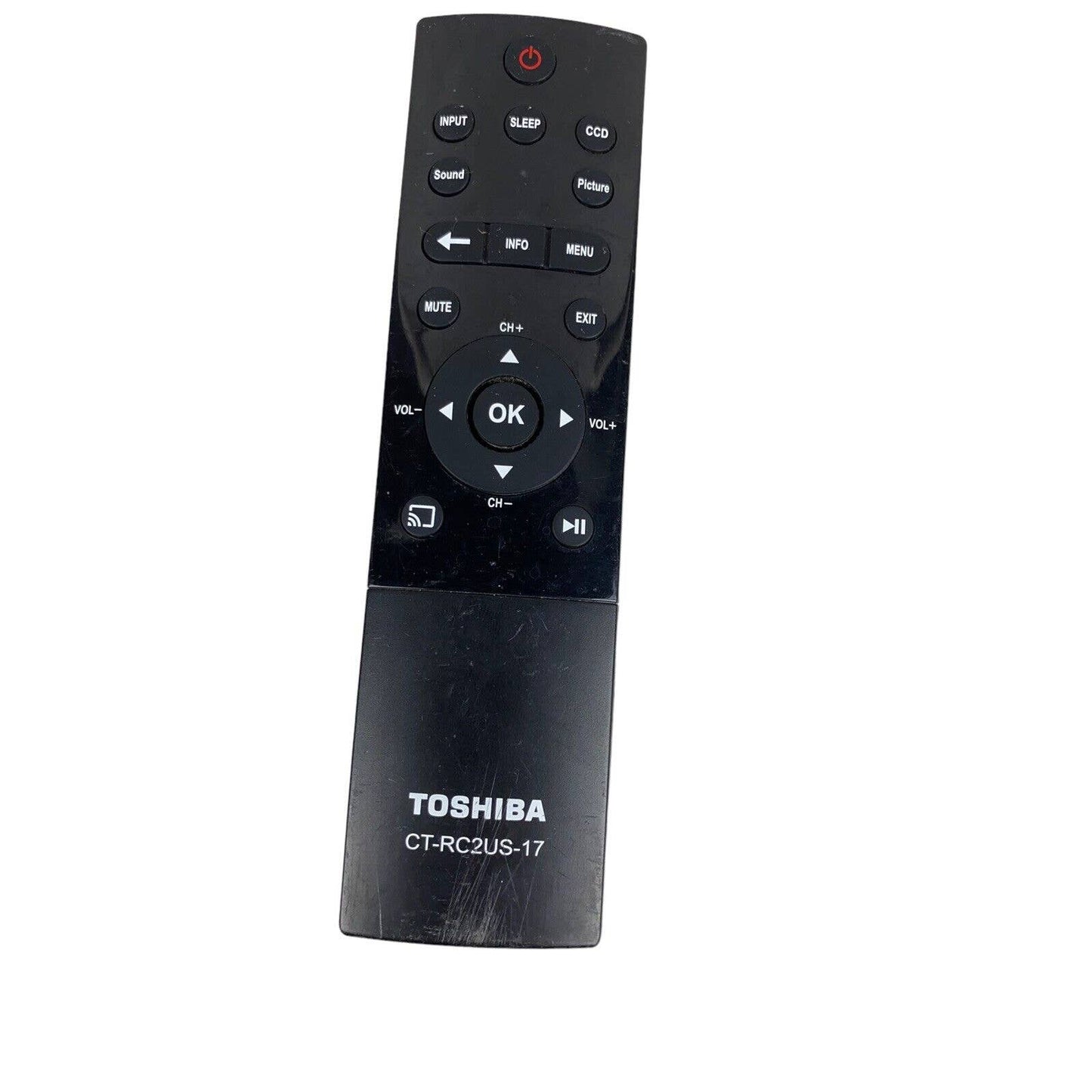 Toshiba CT-RC2US-17 OEM Original TV Television Replacement Remote Control Tested