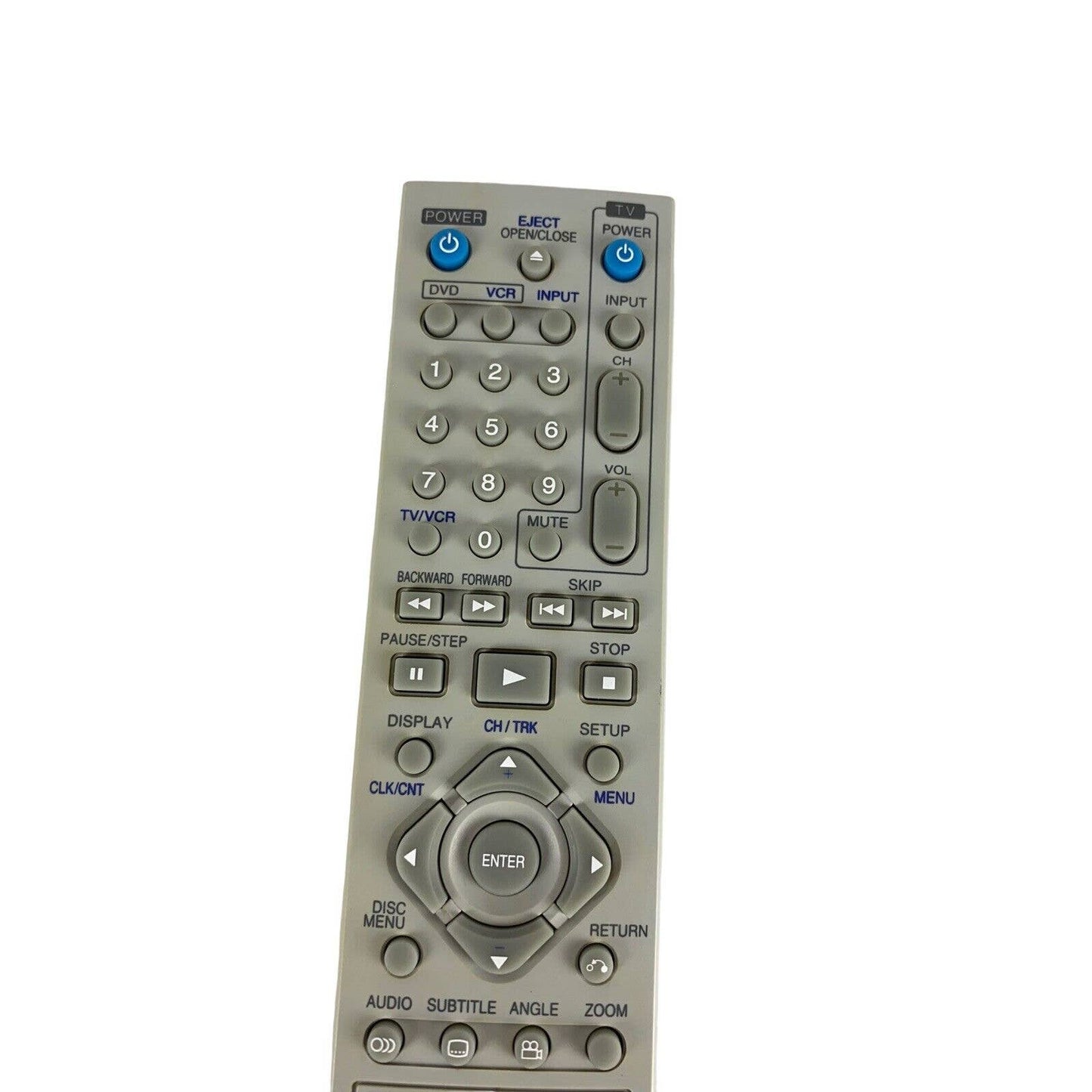 Zenith 6711R1P072D OEM Original DVD VCR Replacement Remote Control Tested Gray