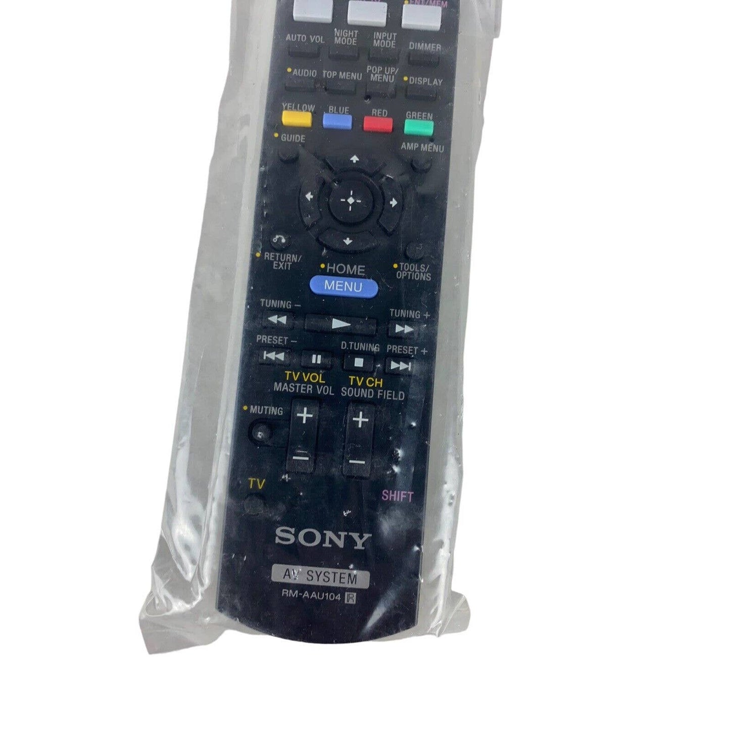 NEW Sony RM-AAU104 OEM Original AV System Replacement Remote Control Black