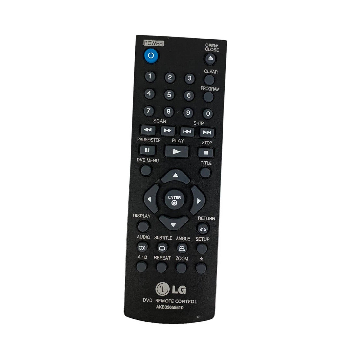 LG AKB33659510 OEM Original DVD Replacement Remote Control Tested Black