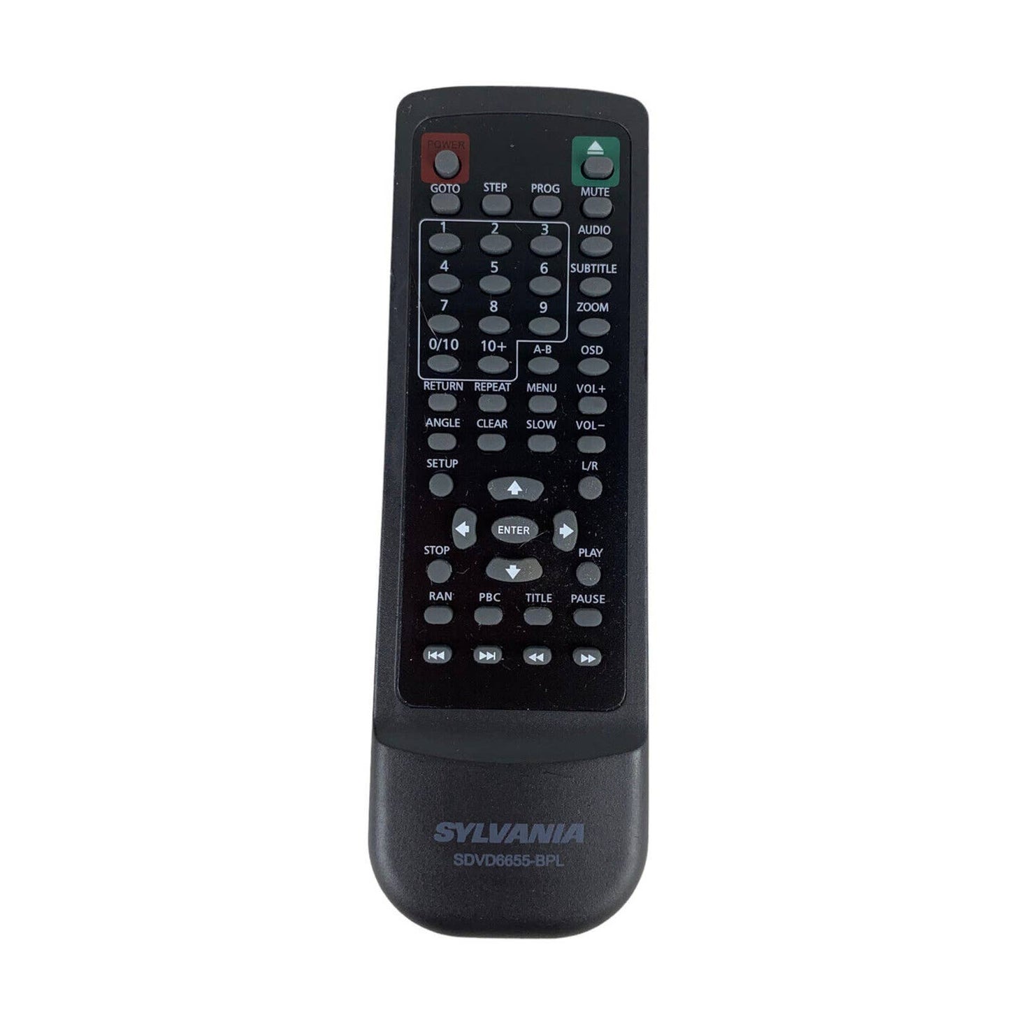 Sylvania SDVD6655-BPL DVD Player Replacement Remote Control