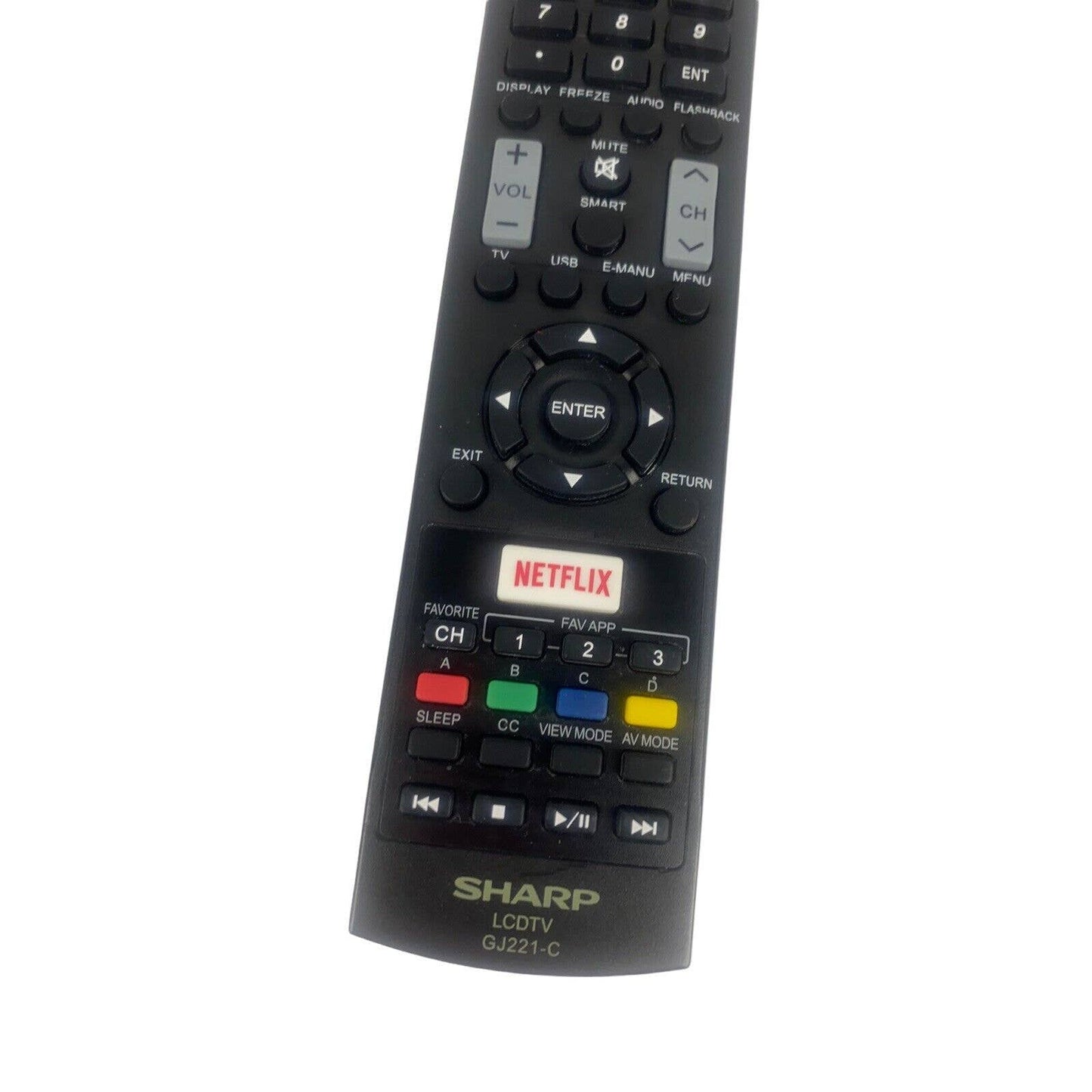 Sharp GJ221-C TV Television Replacement Remote Control