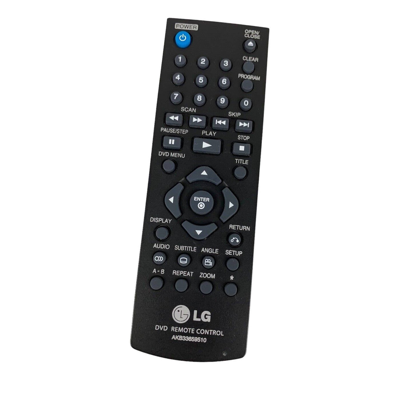 LG AKB33659510 OEM Original DVD Replacement Remote Control Tested Black