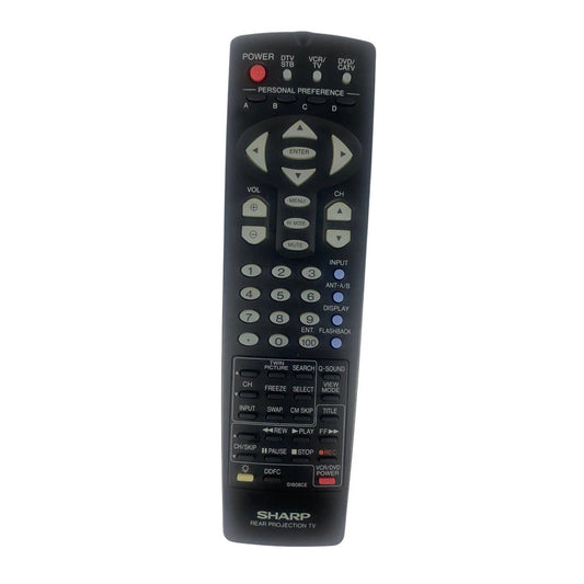 Sharp G1608CE Rear Projection TV Replacement Remote Control