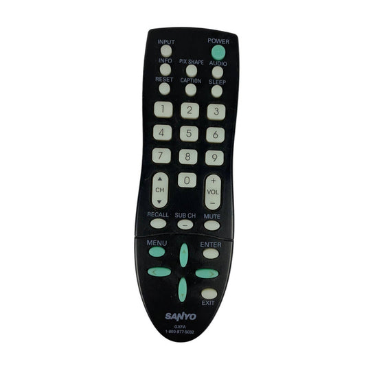 Sanyo GXFA OEM Original TV Television Replacement Remote Control Tested Black