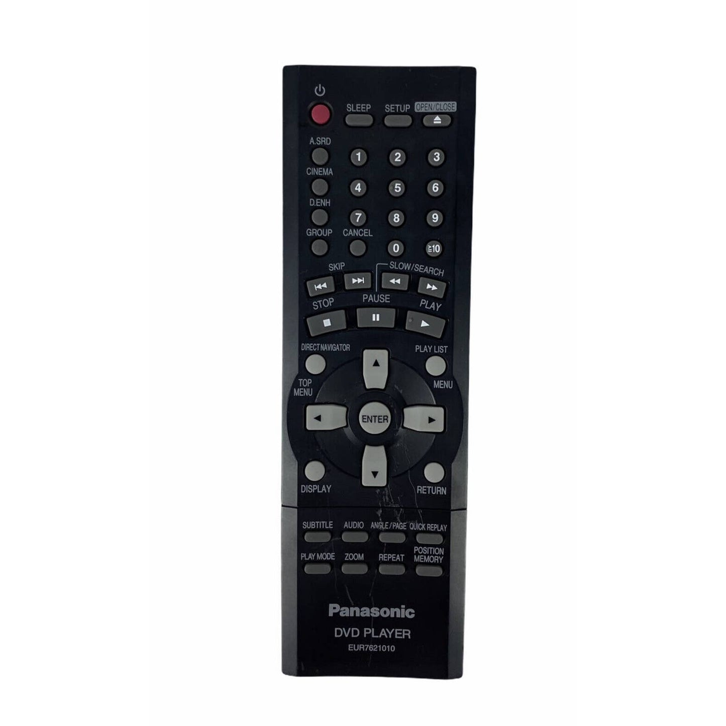 Panasonic EUR7621010 DVD Player Replacement Remote Control