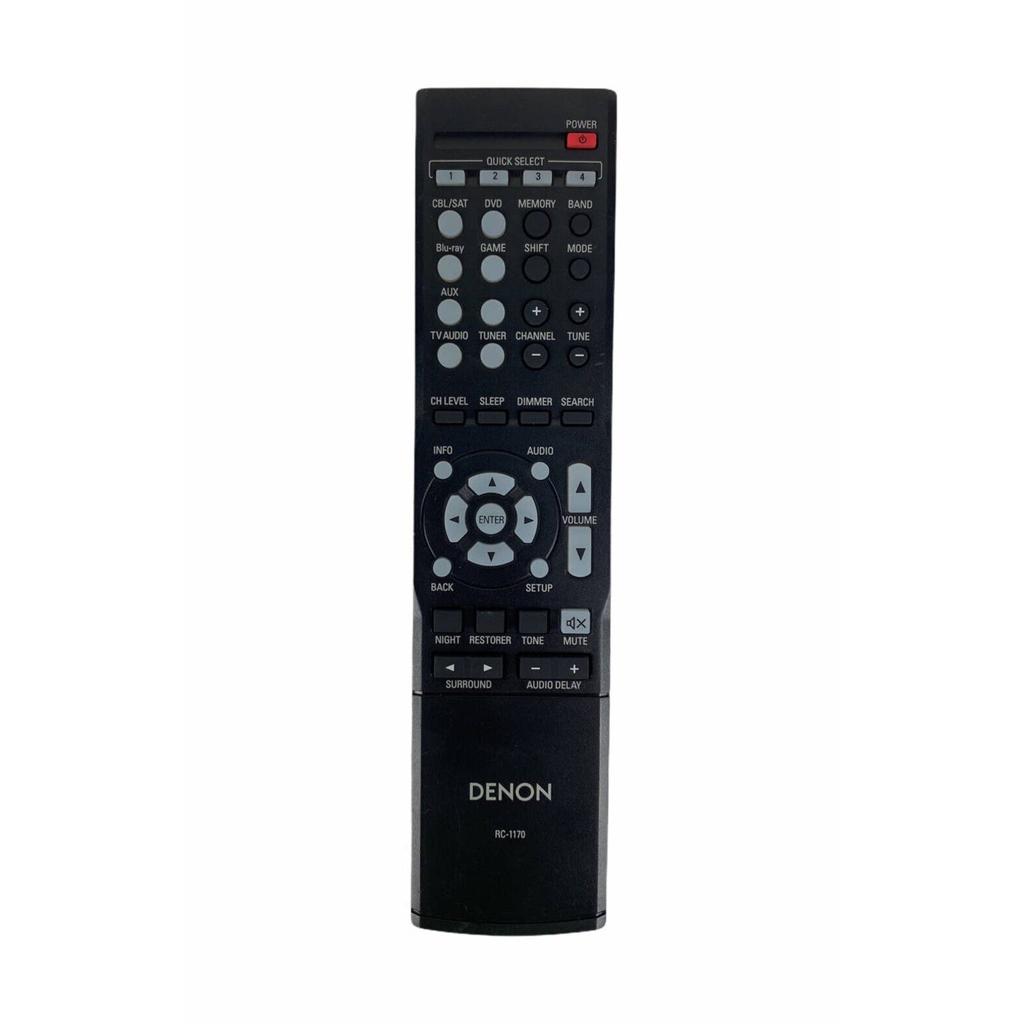 Denon RC-1170 Receiver AV Replacement Remote Control Tested Black