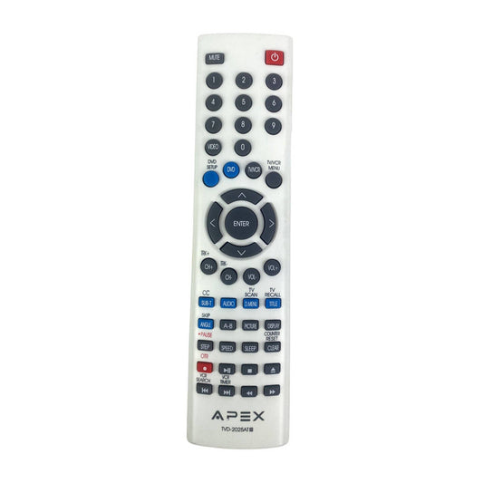 Apex TVD-2025AT TV DVD VCR Replacement Remote Control
