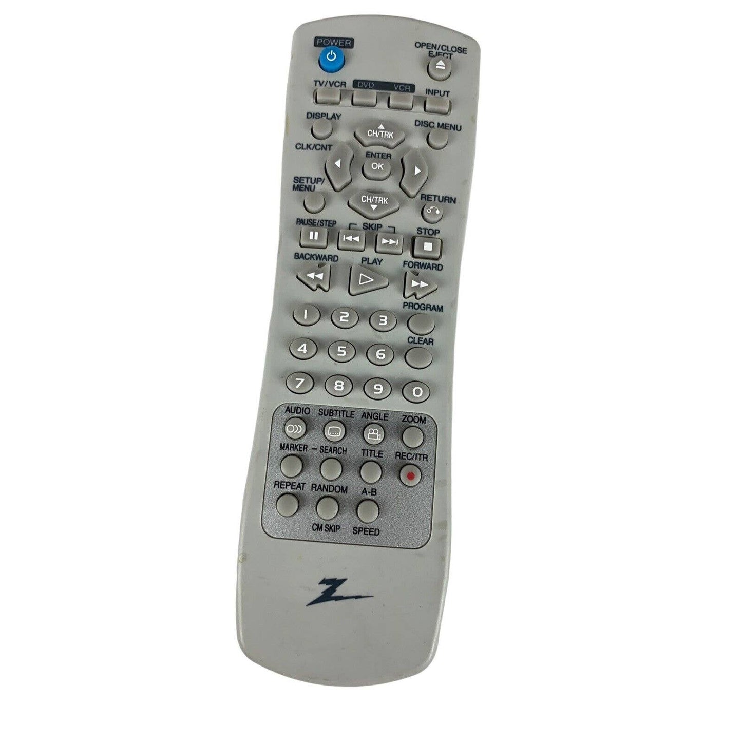 Zenith HS3-2 OEM Original DVD VCR Replacement Remote Control Tested Gray