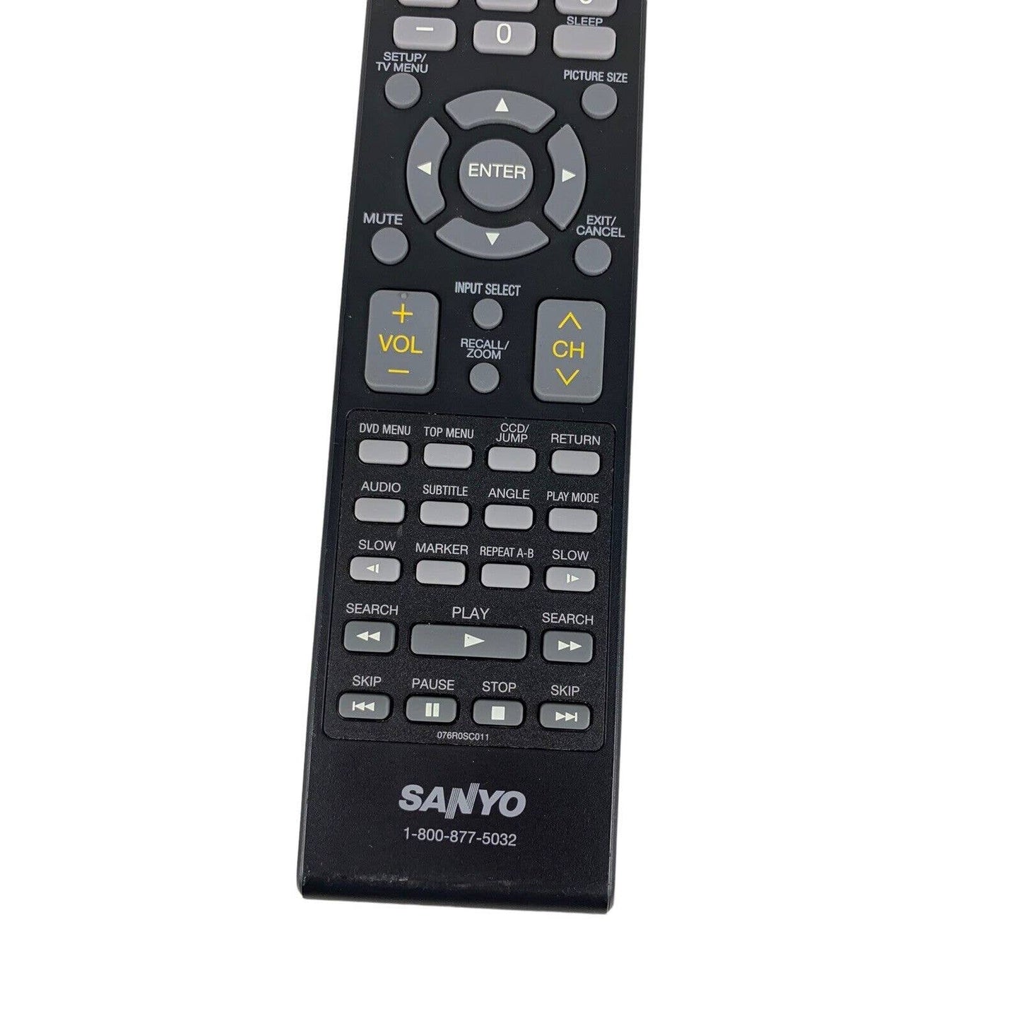 Sanyo 076R0SC011 TV Television Replacement Remote Control