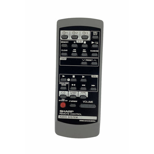 Sharp RRMCG0229AWSA Audio System Replacement Remote Control