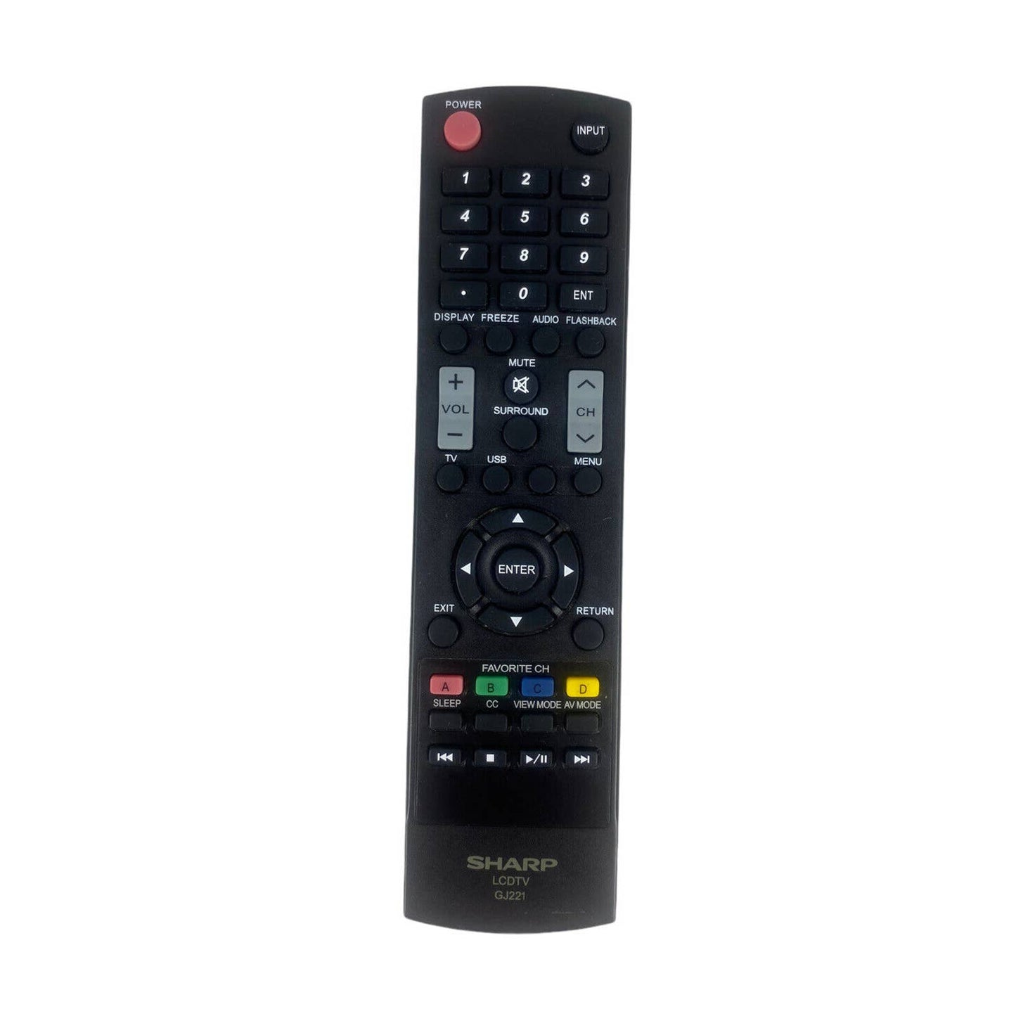 Sharp GJ221 LCD TV Television Replacement Remote Control