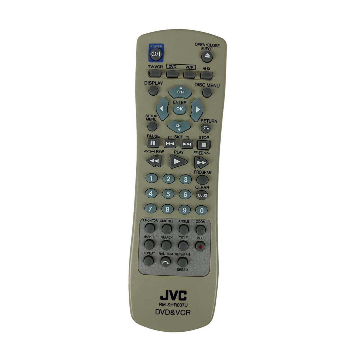 JVC RM-SHR007U OEM Original DVD VCR Replacement Remote Control Tested