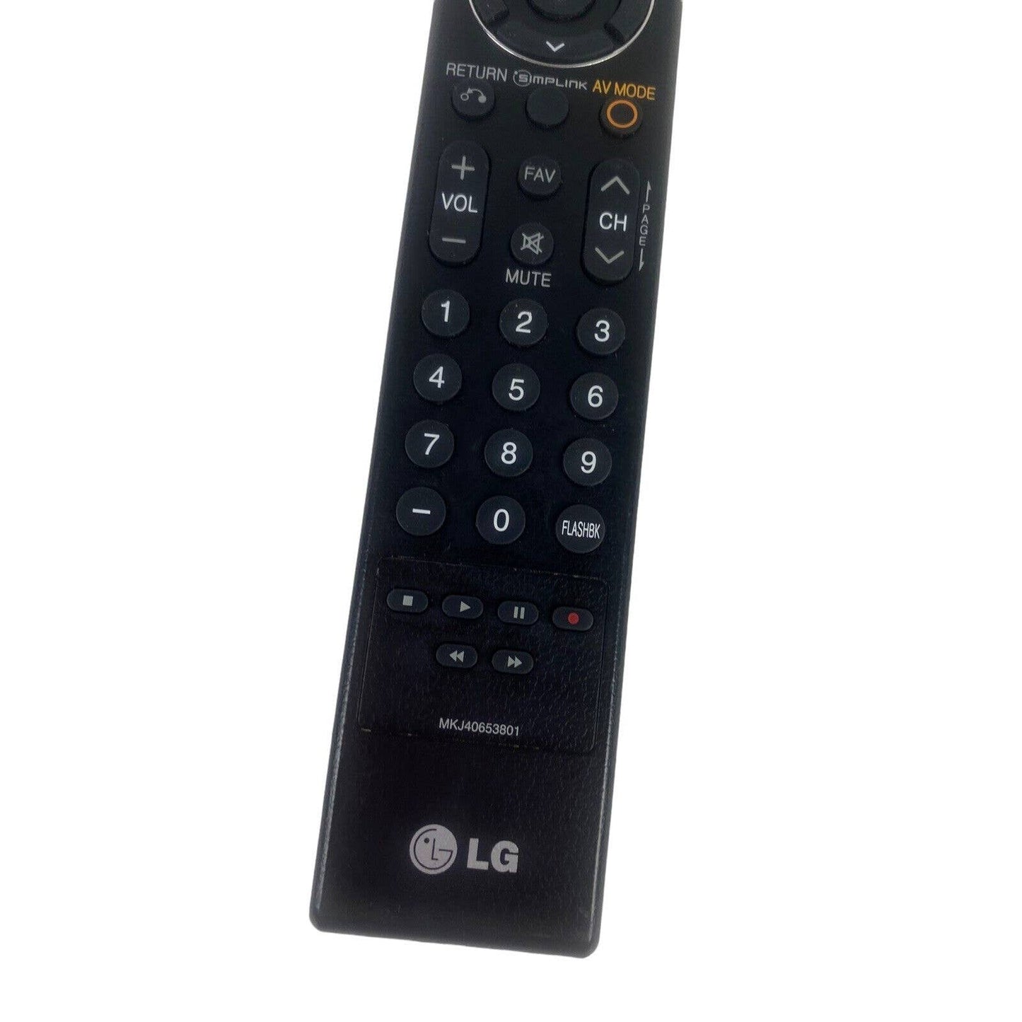 LG MKJ40653801 TV DVD VCR Replacement Remote Control