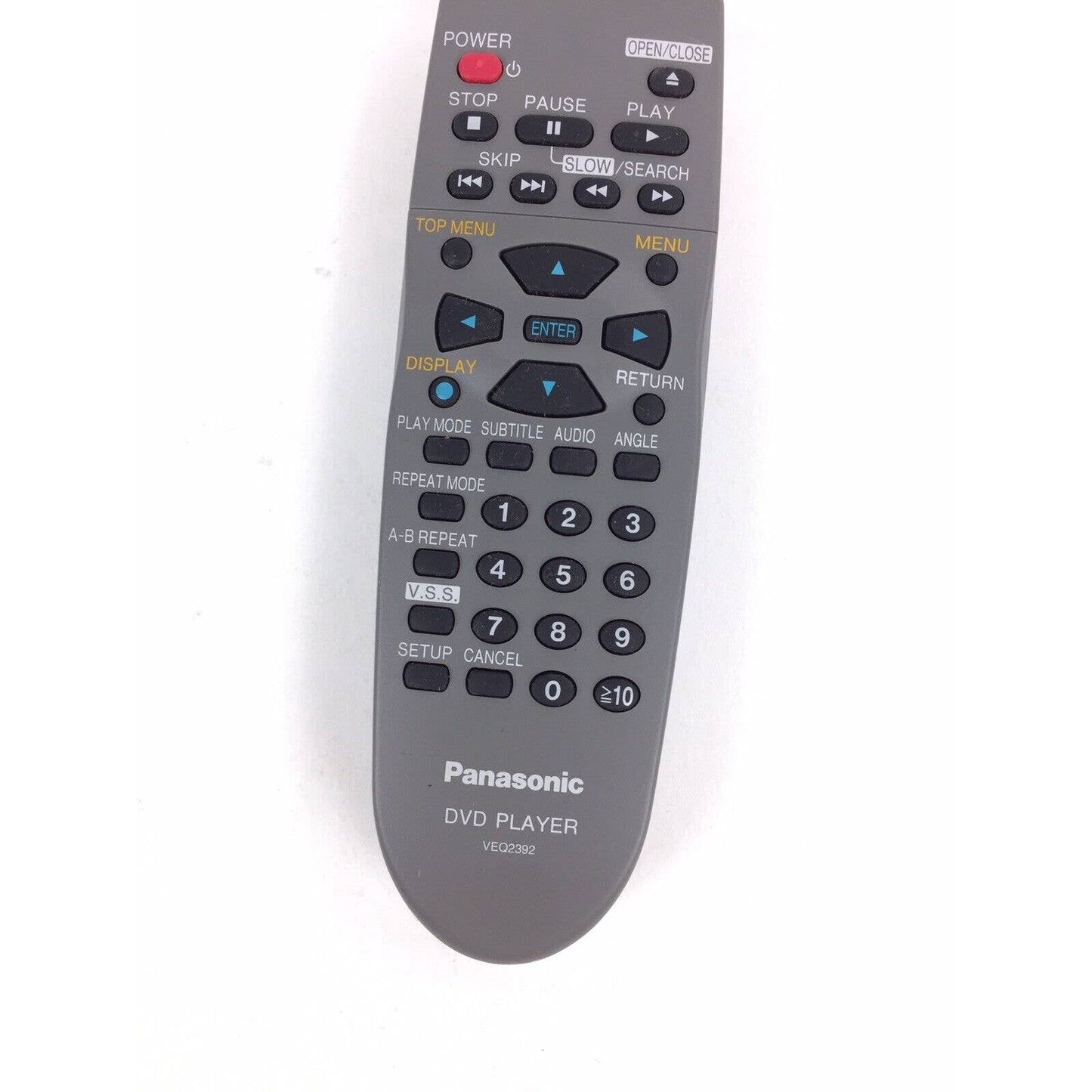 NEW Panasonic VEQ2392 DVD Player Replacement Remote Control Gray