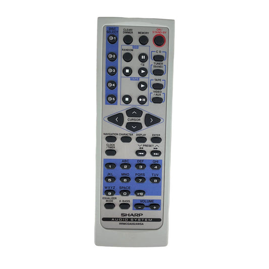 Sharp RRMCGA052AWSA Audio System Replacement Remote Control