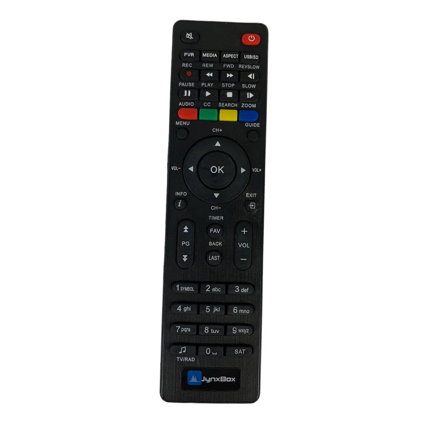 JynxBox Ultra HD Replacement Remote Control Black OEM Original