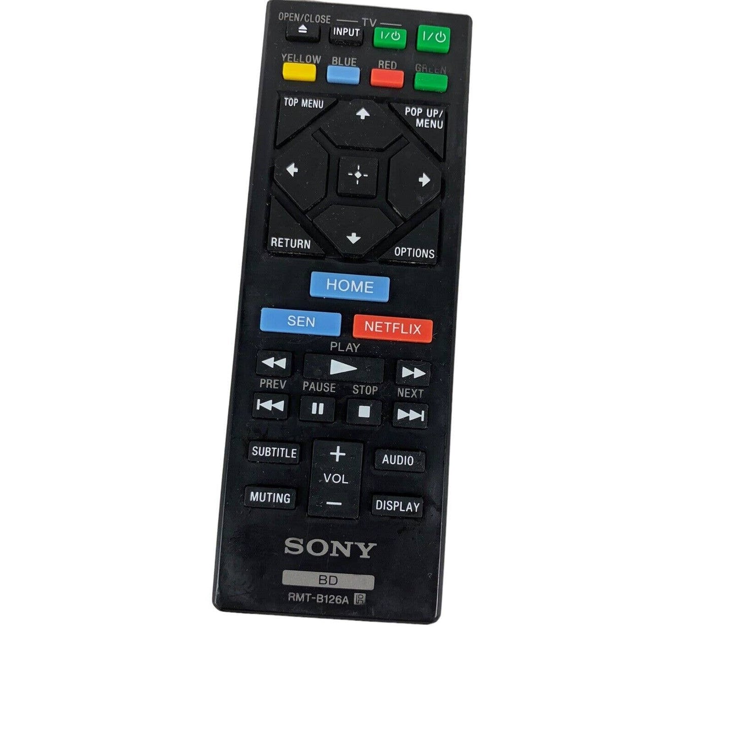 Sony RMT-B126A OEM Original Blu-Ray Replacement Remote Control Tested Black