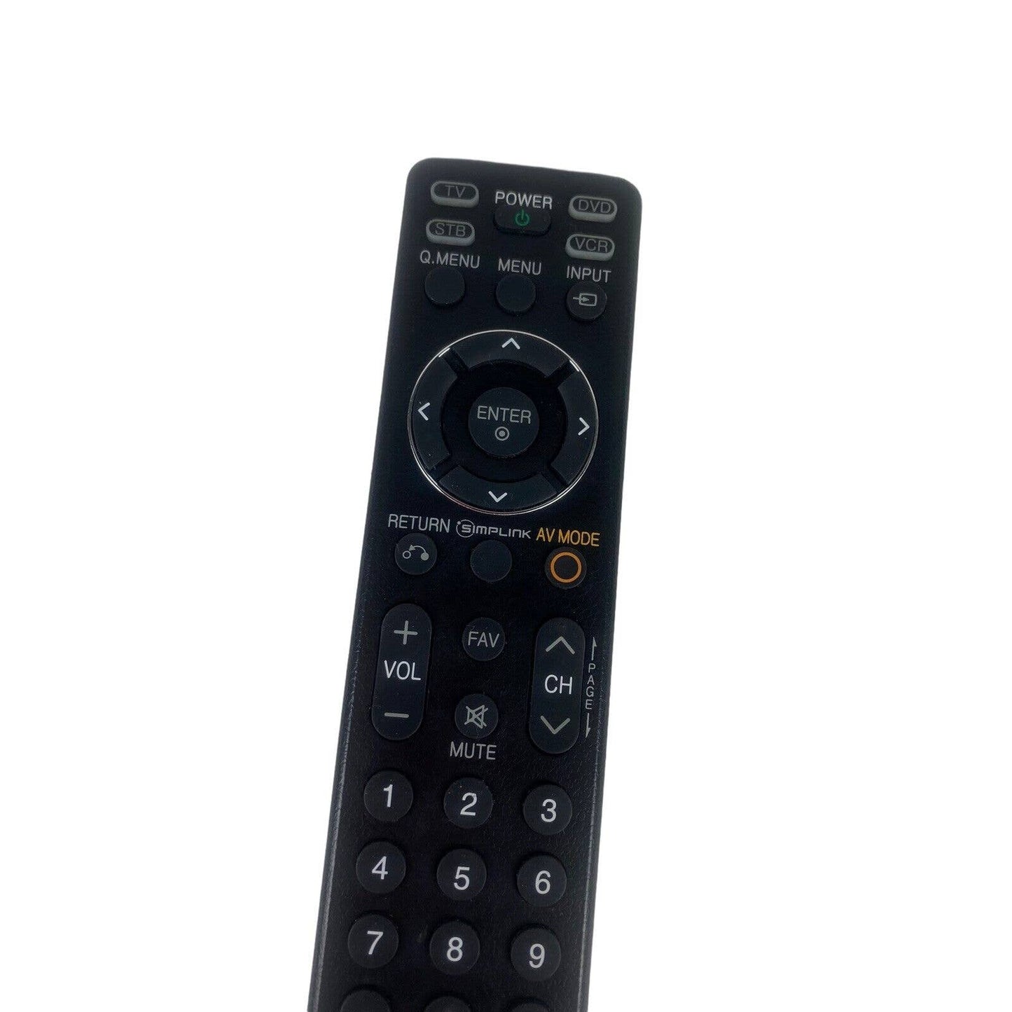 LG MKJ40653801 TV DVD VCR Replacement Remote Control