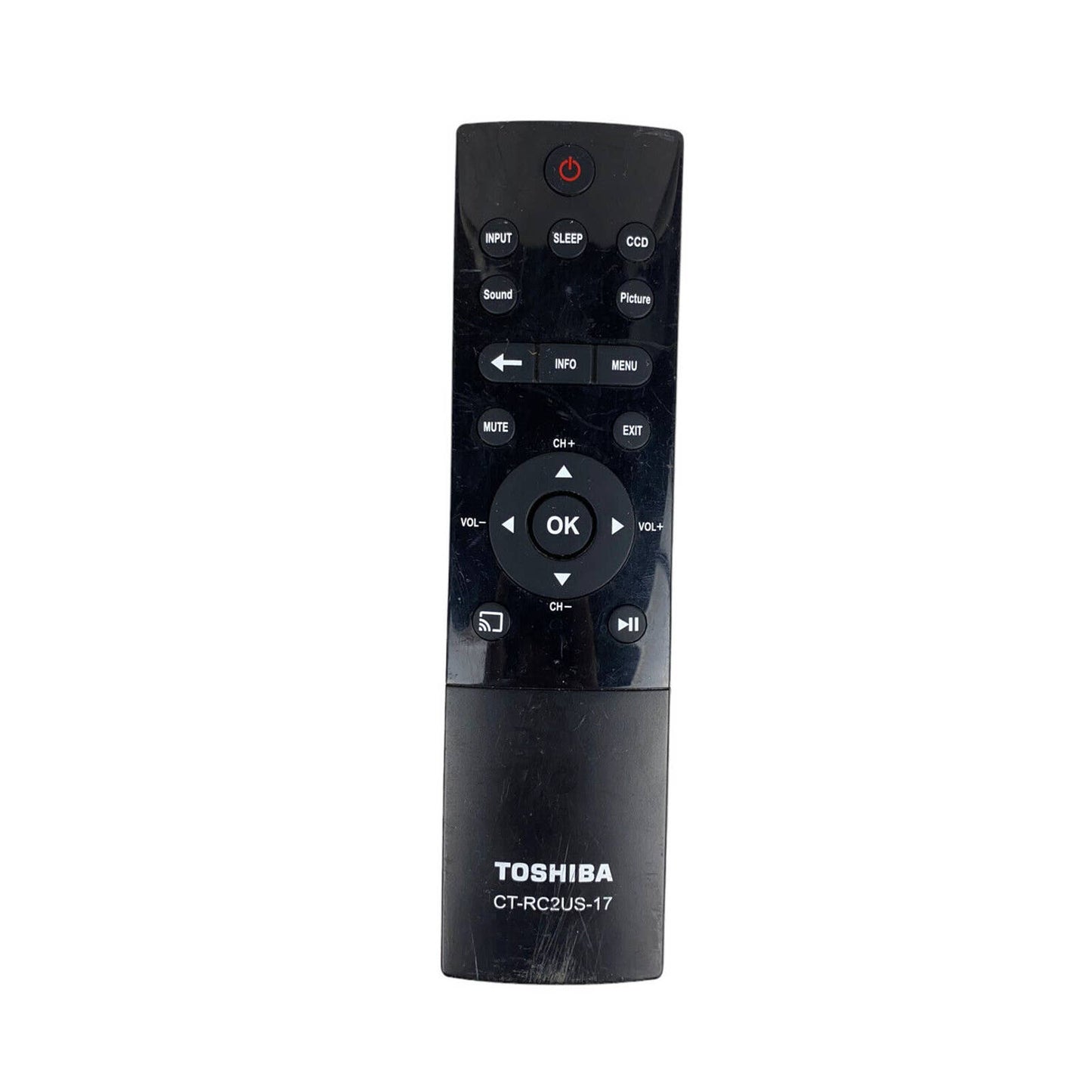 Toshiba CT-RC2US-17 OEM Original TV Television Replacement Remote Control Tested